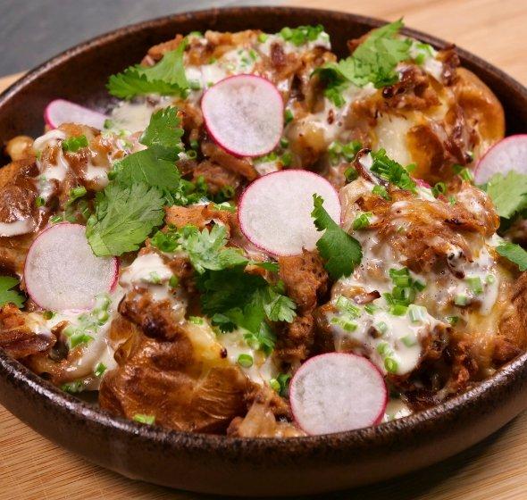 Loaded cheesy tuna jackets