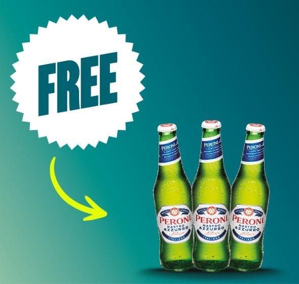 Get a case of Peroni Nastro Azzurro free