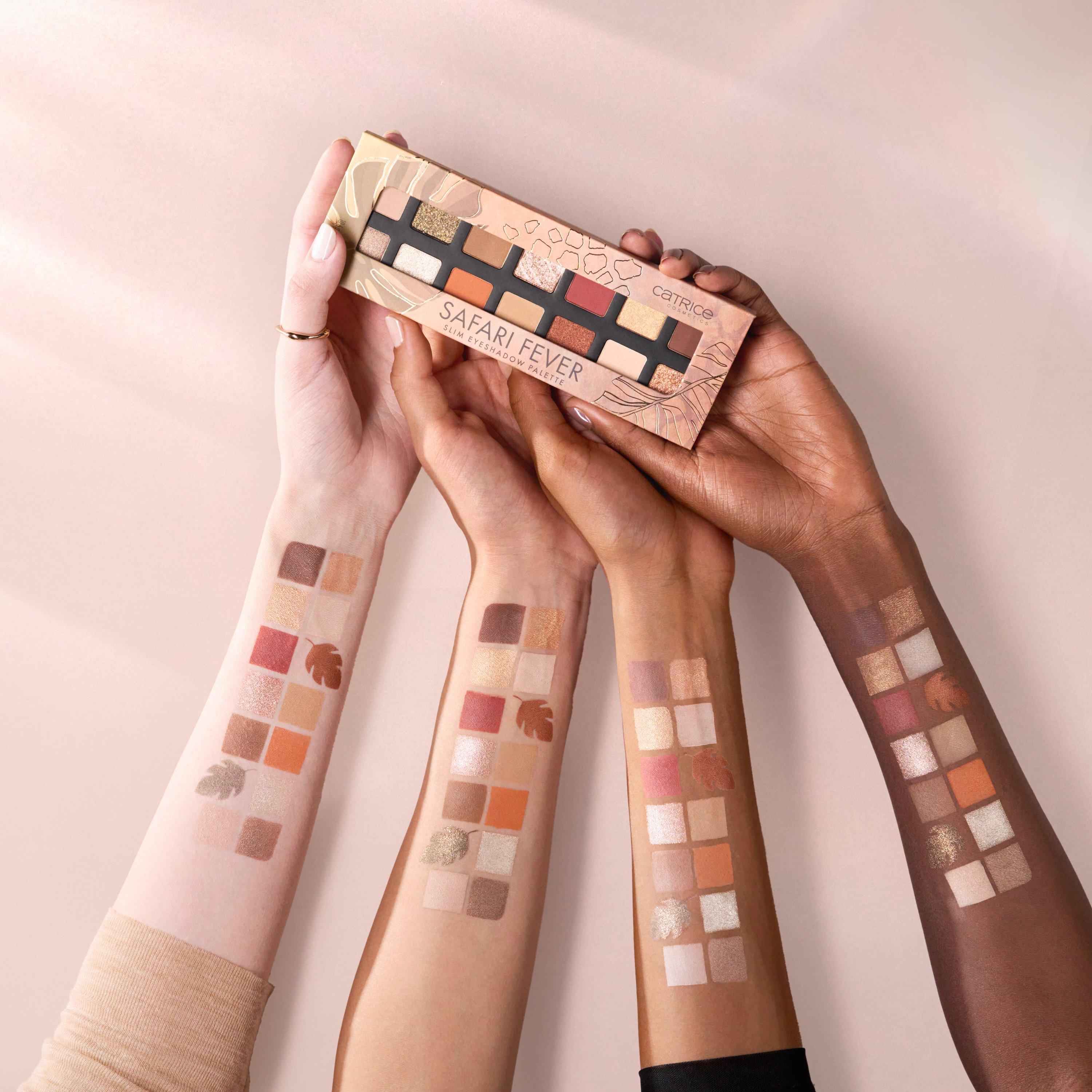 catrice earth tone make up look swatch