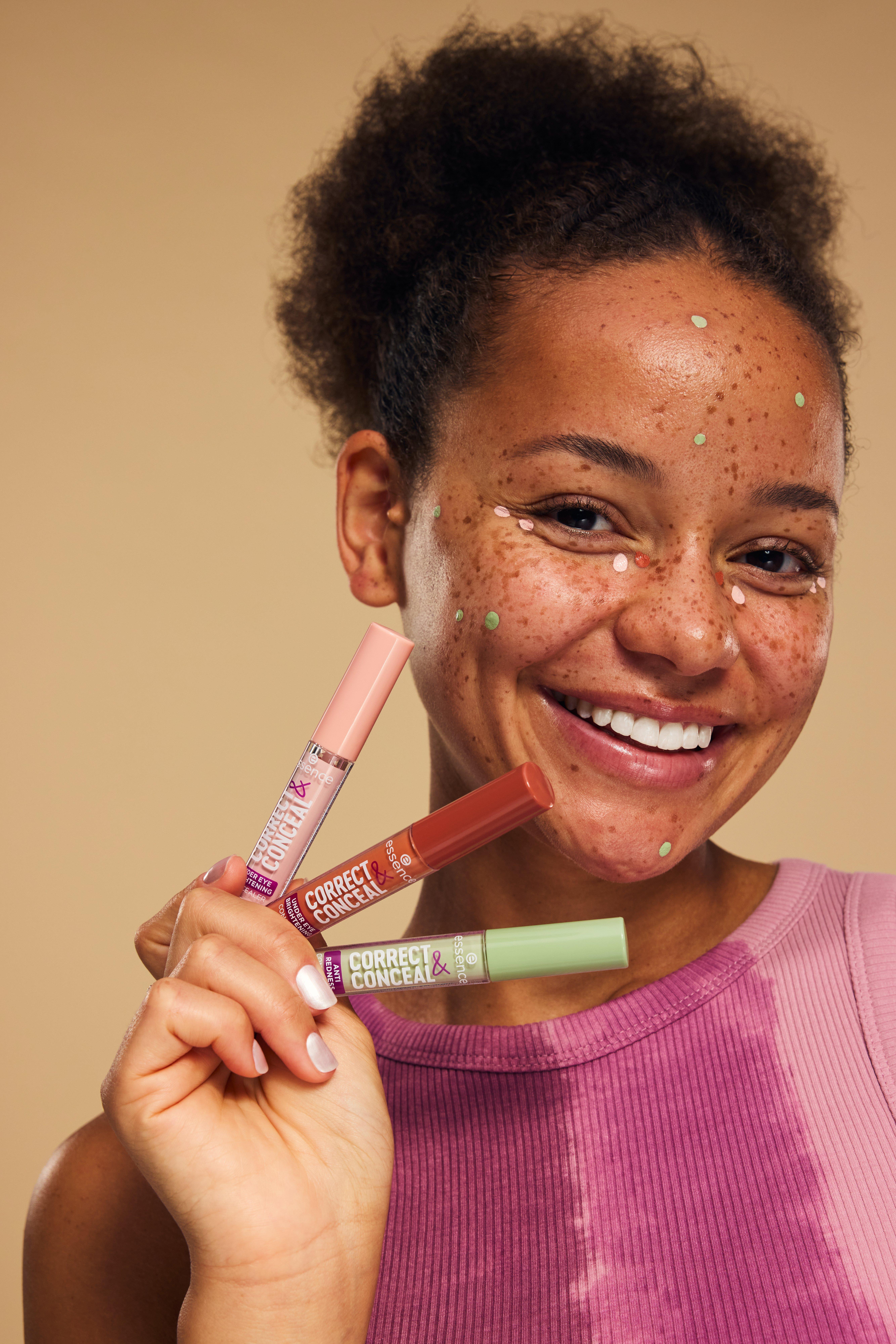 essence colour correcting portrait dunkle ringe ausgleichen mit einem pfirsichton