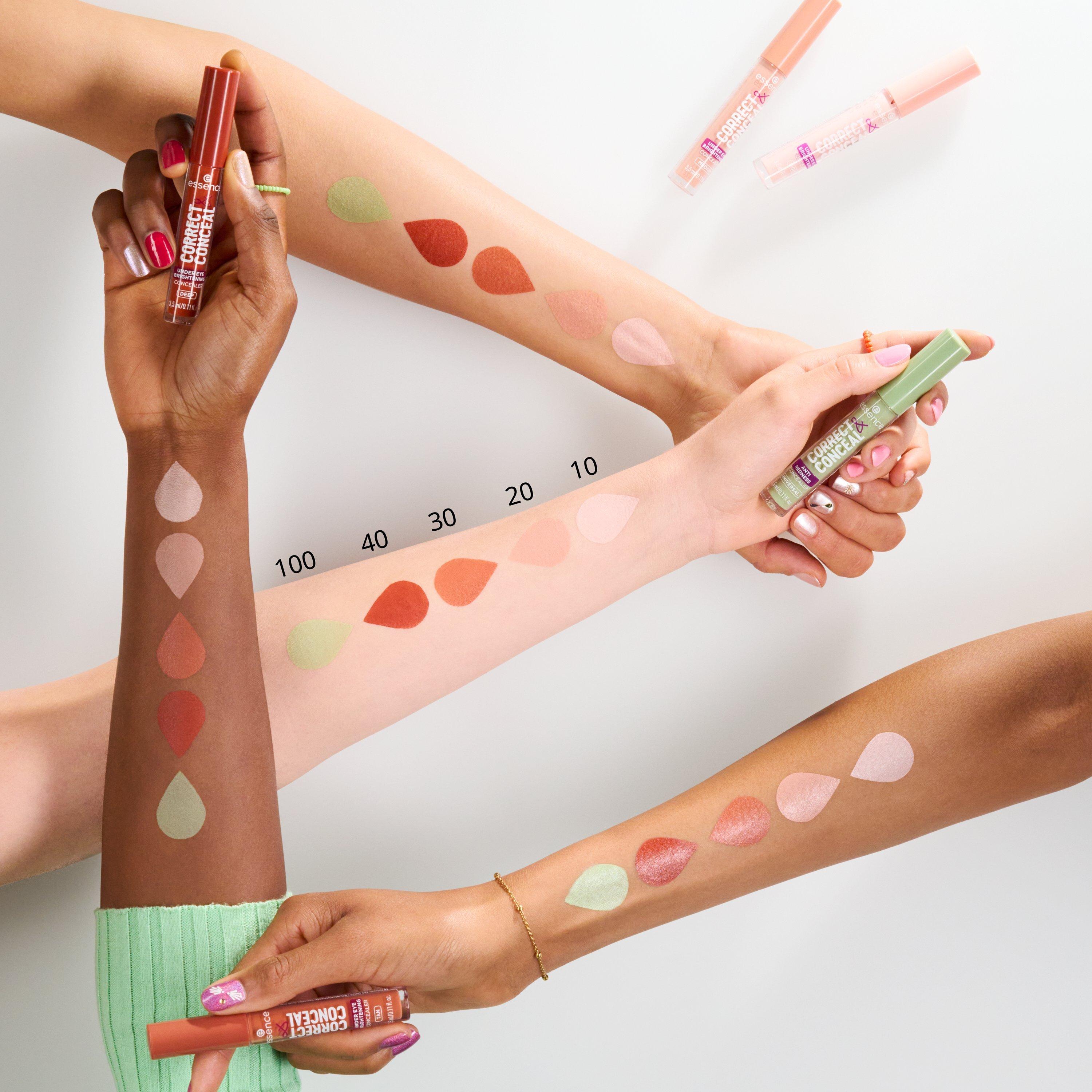 essence colour correcting swatch welche farben gibt es beim colour correcting