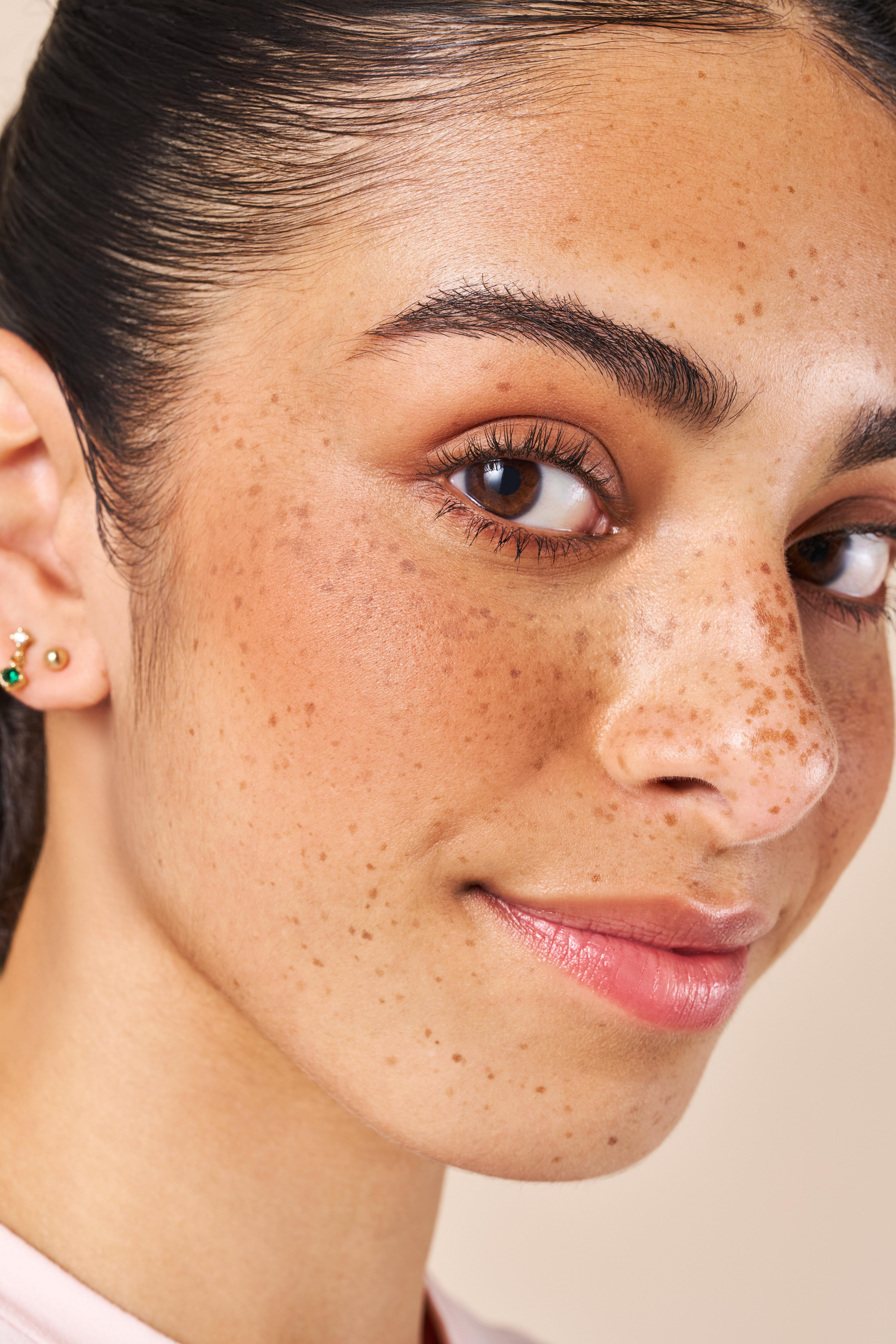 essence fake freckles portrait