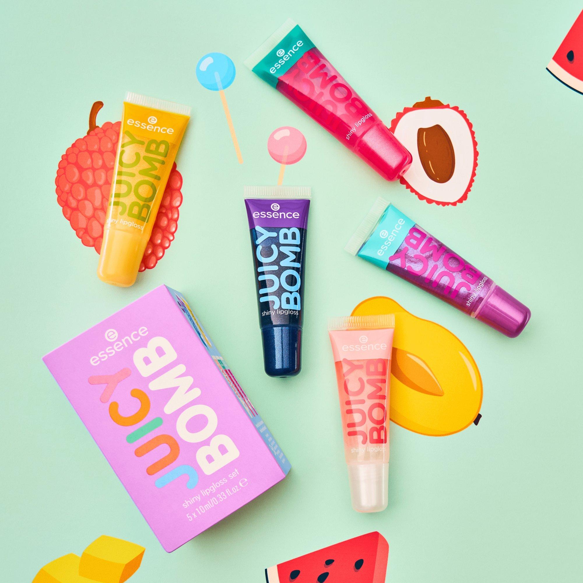 essence Geschenkset Guide JUICY BOMB shiny lipgloss set Produkt