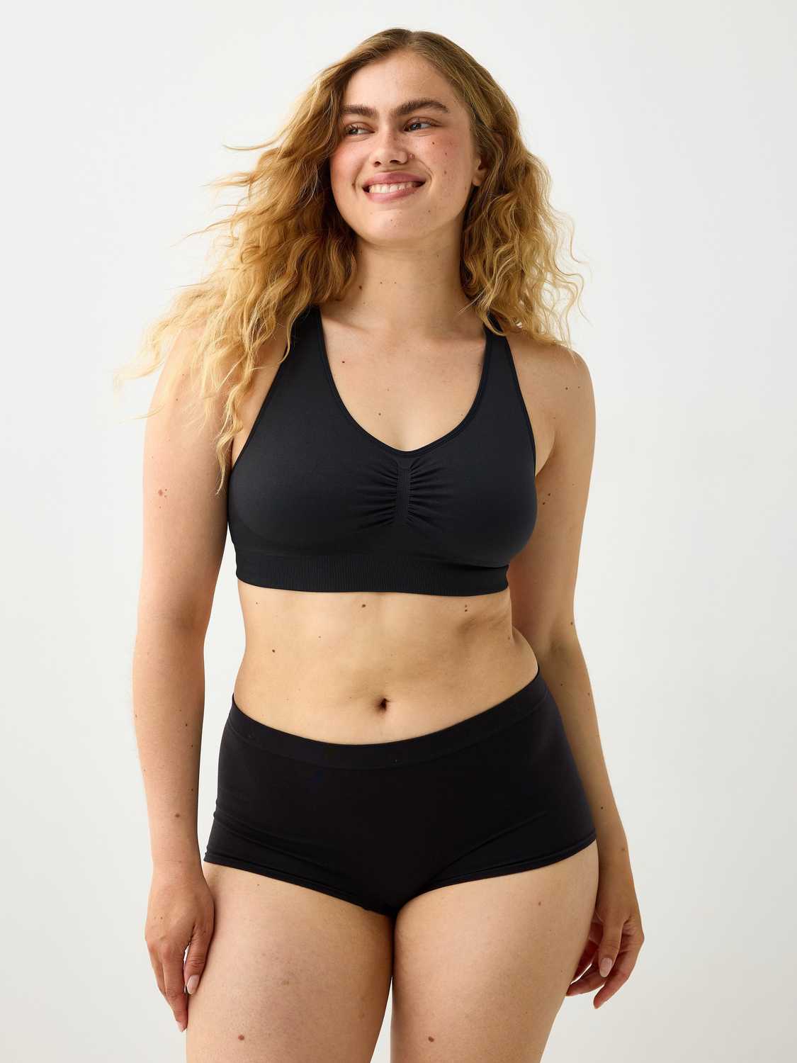 Seamless boxertrosor med normalhög midja