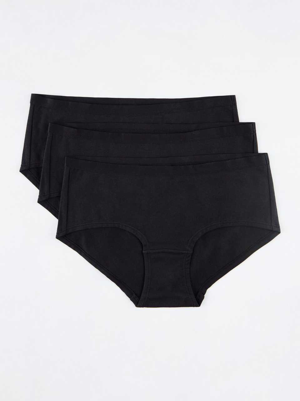 3-pack trosor med normalhög midja