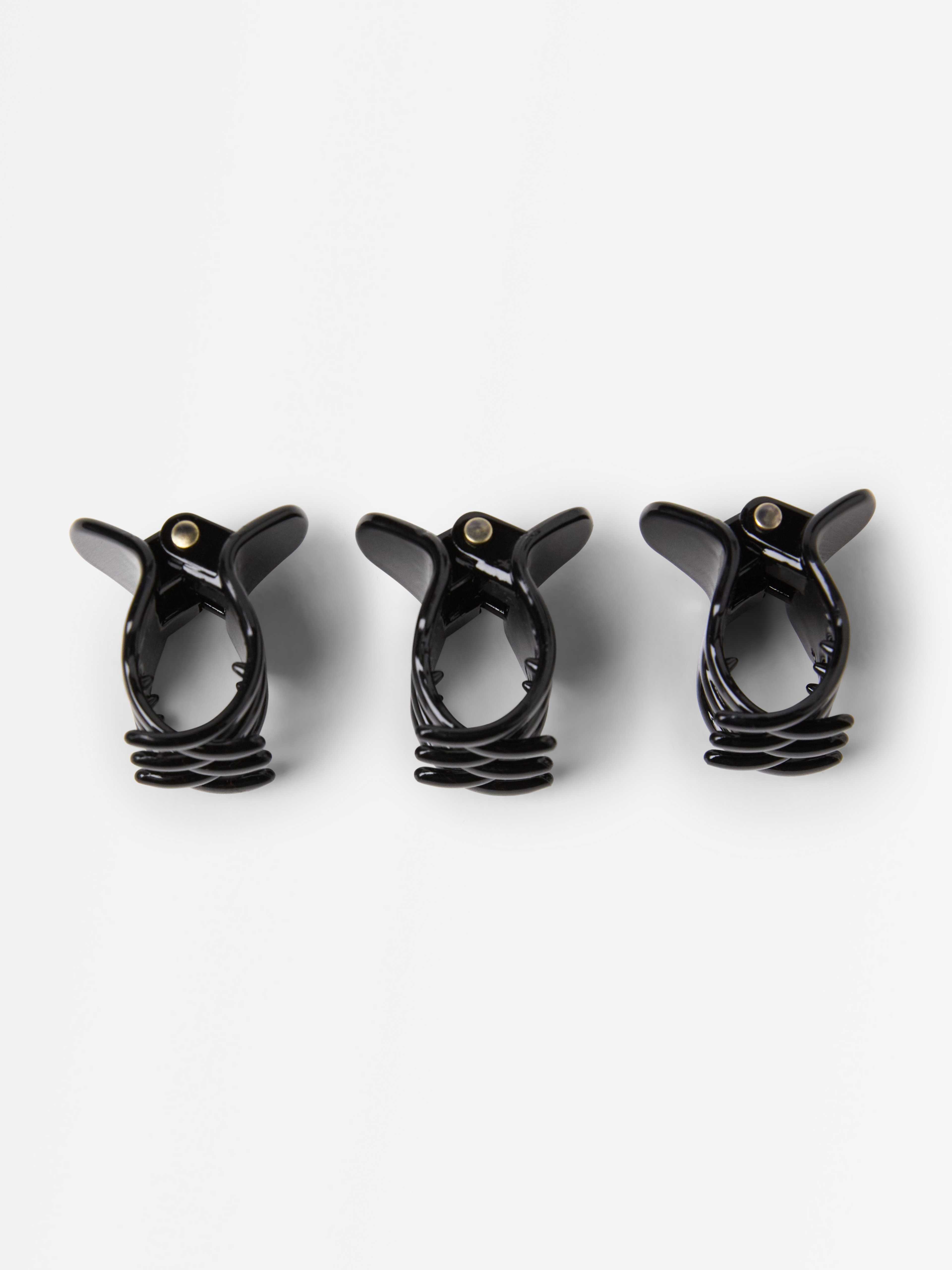 3-pack hårklämma