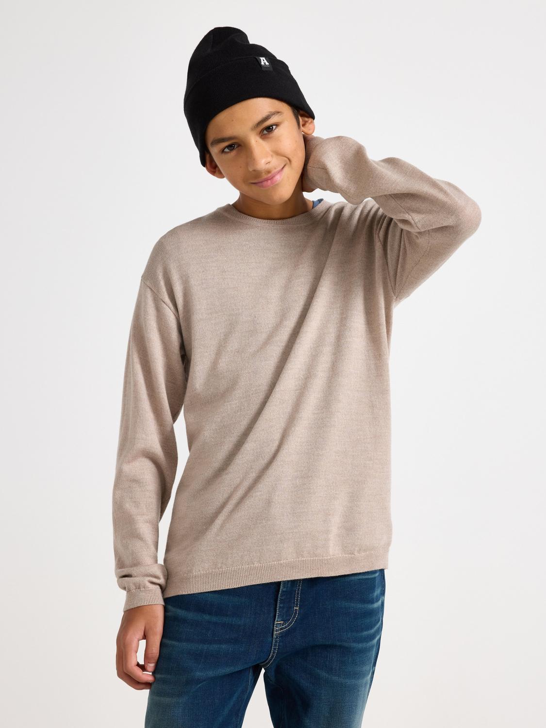 Finstickad tröja i merinoull