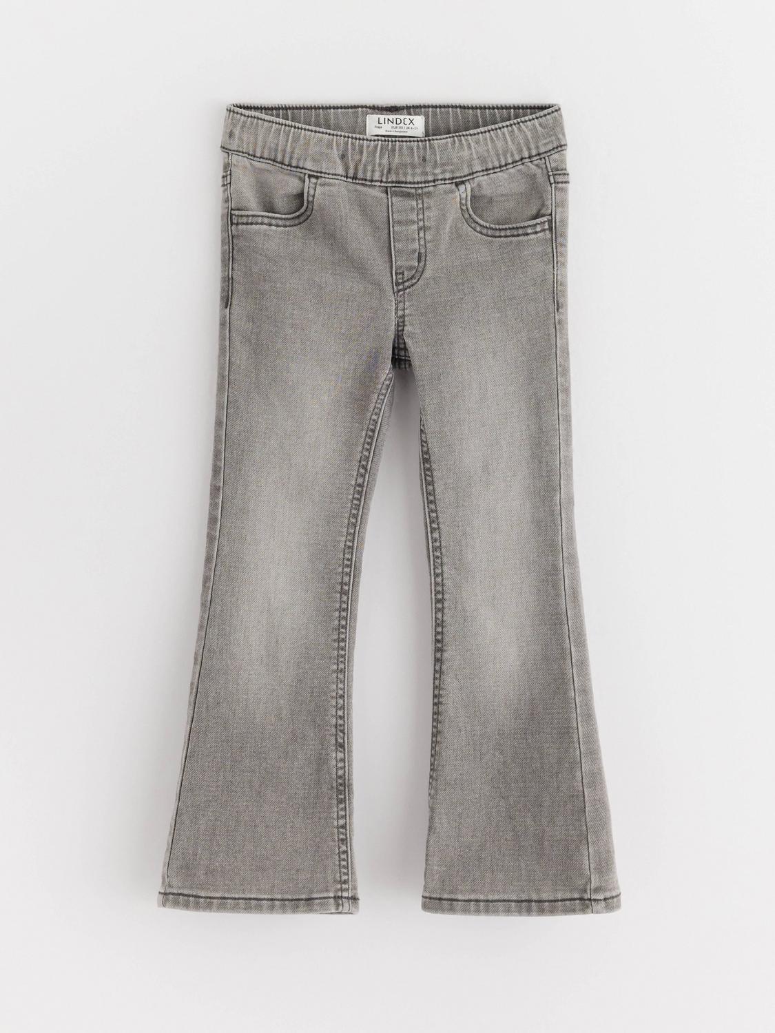 FREJA Flared leg jeans i denimtrikå