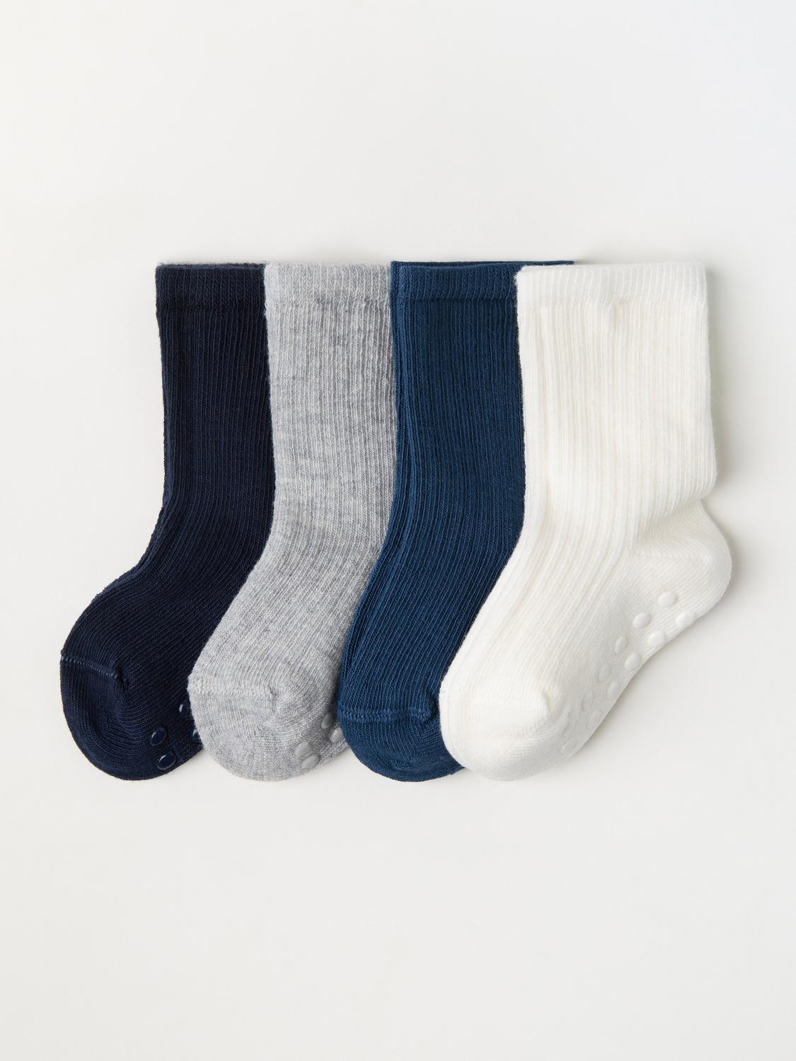 4-pack ribbade strumpor