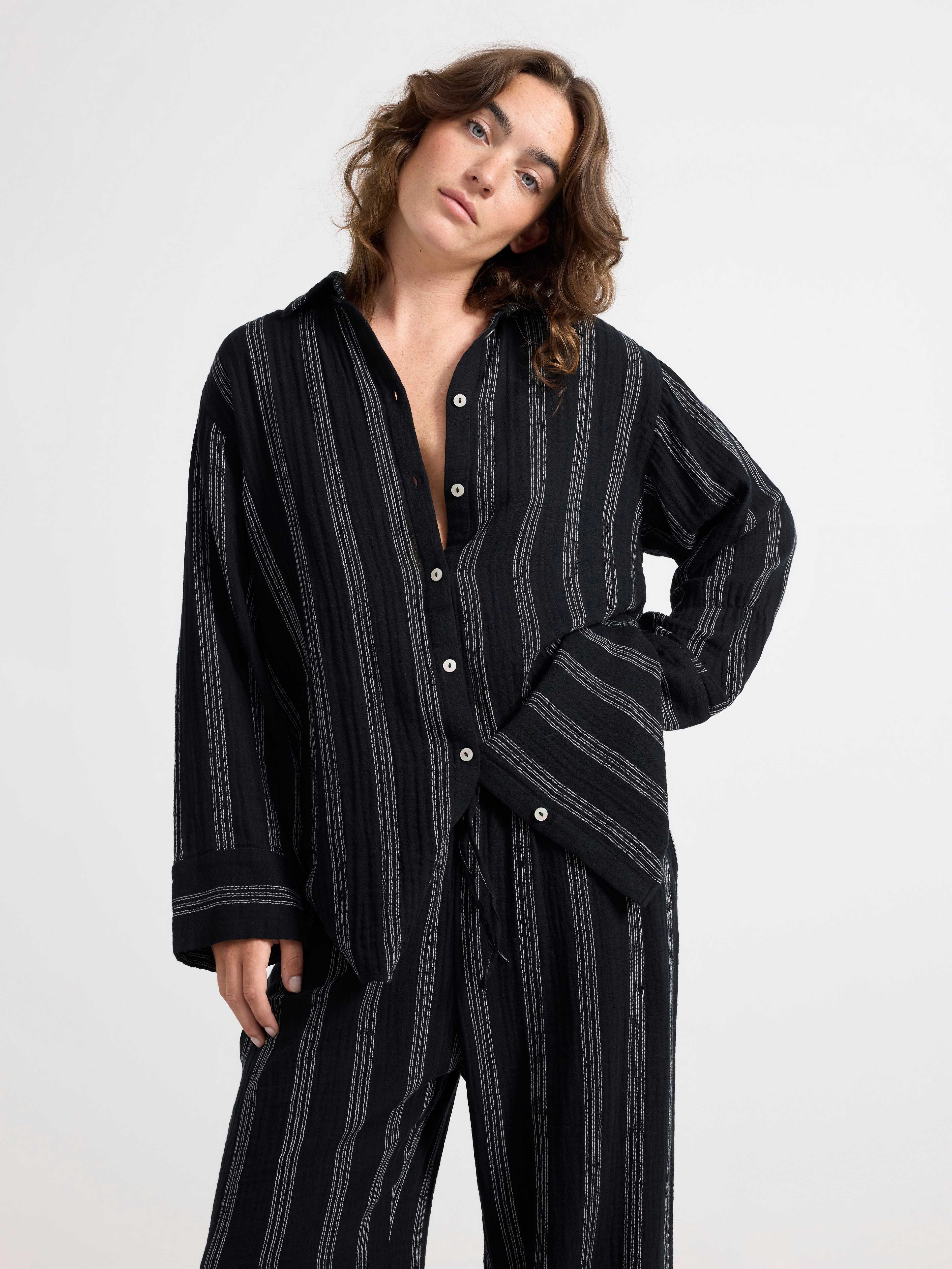 Oversized pyjamasskjorta