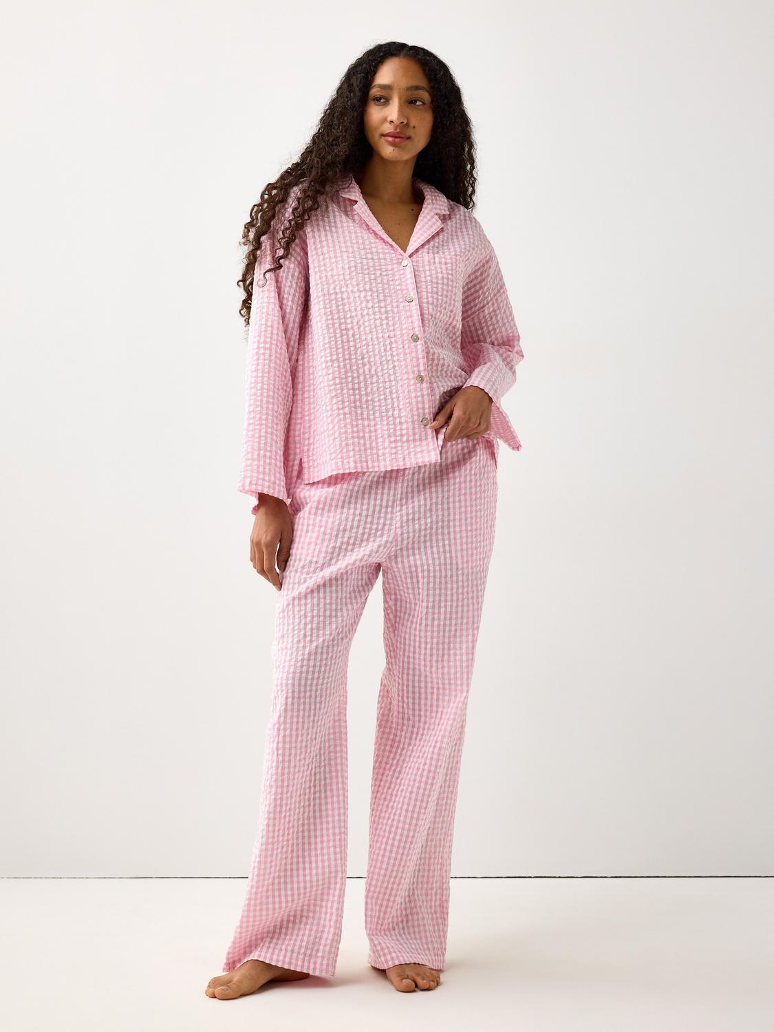 Pyjamasbyxor i bäckebölja med längre ben