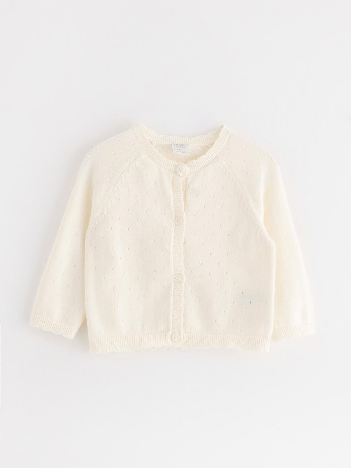 Mönsterstickad cardigan