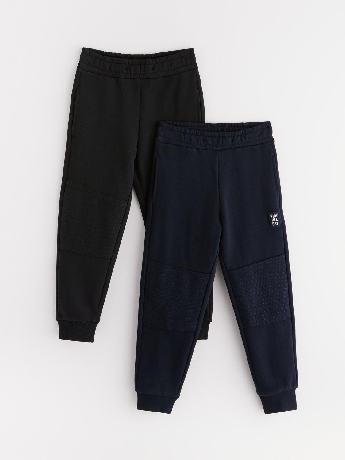 2-pack mjukisbyxor med förstärkta knän