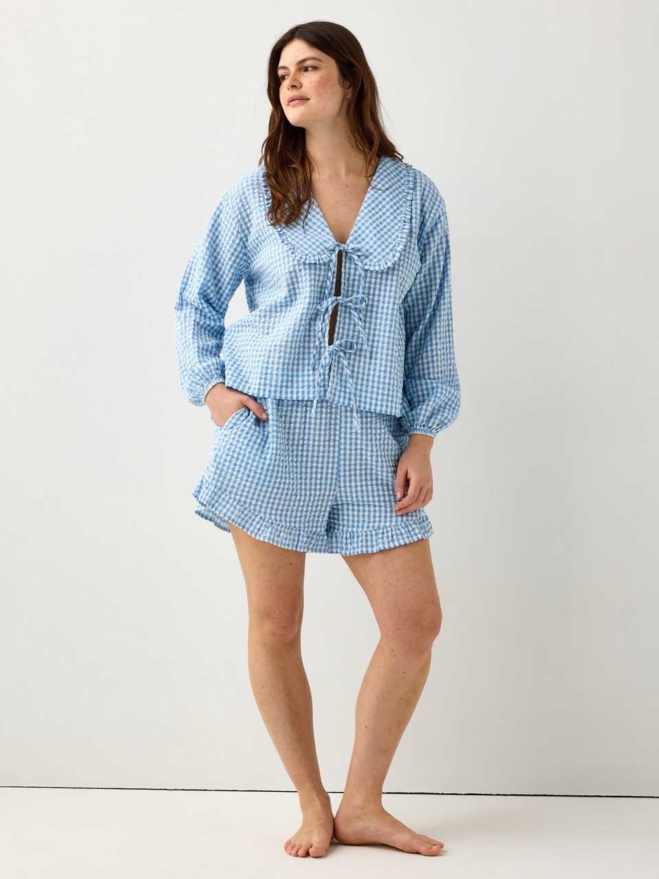 Pyjamasshorts i bäckebölja
