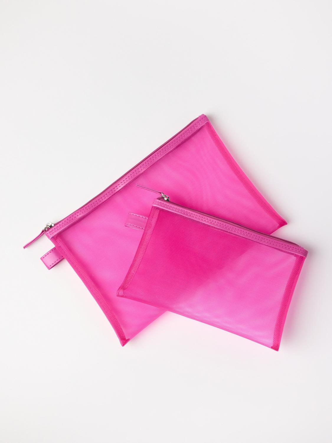 2-pack sminkväskor i mesh