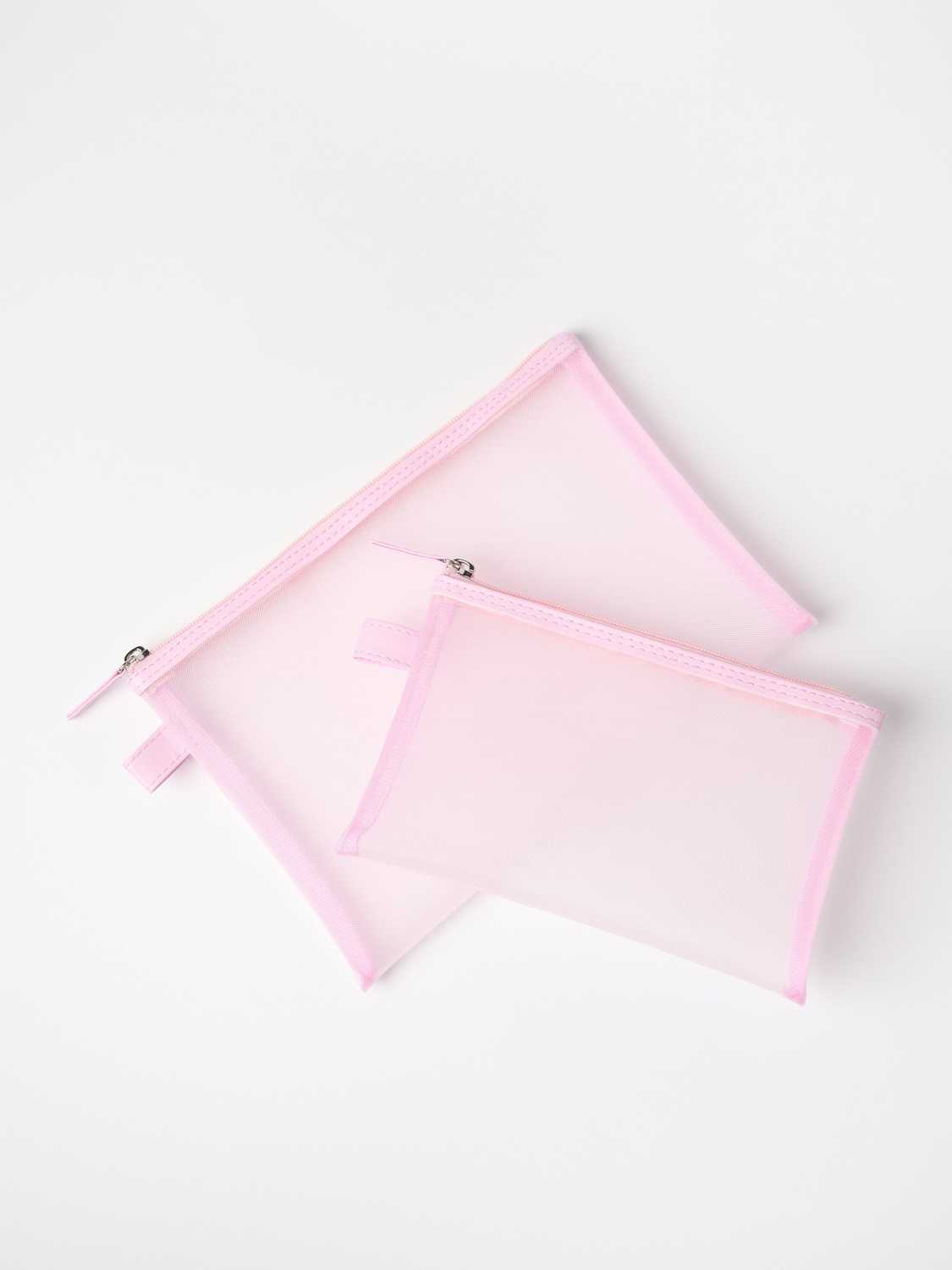 2-pack sminkväskor i mesh