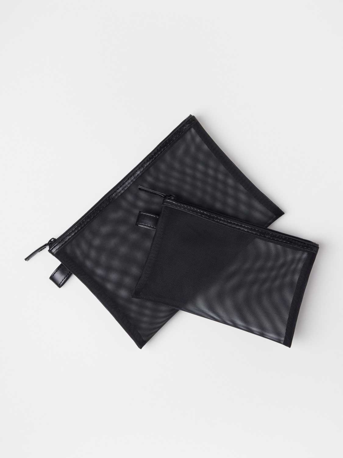 2-pack sminkväskor i mesh