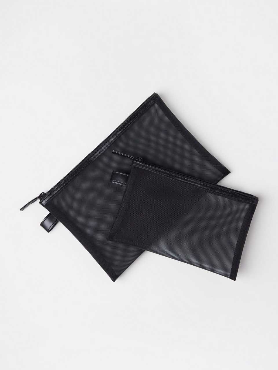 2-pack sminkväskor i mesh