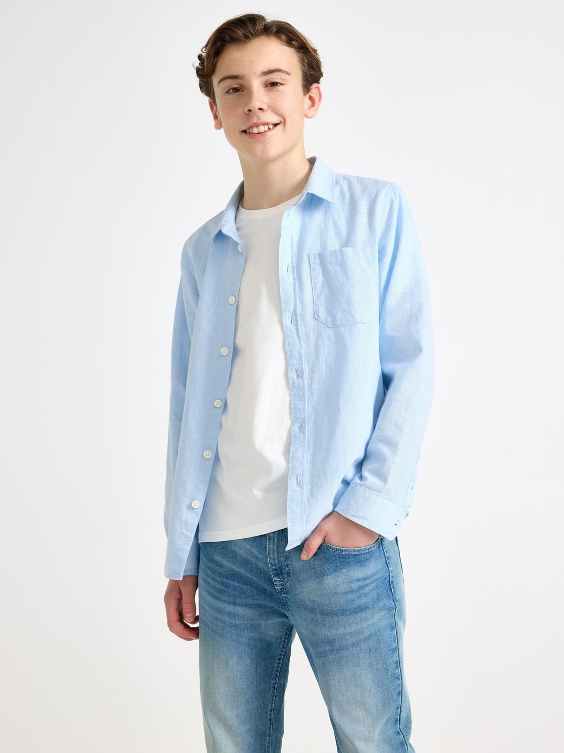 Skjorta i linneblandning