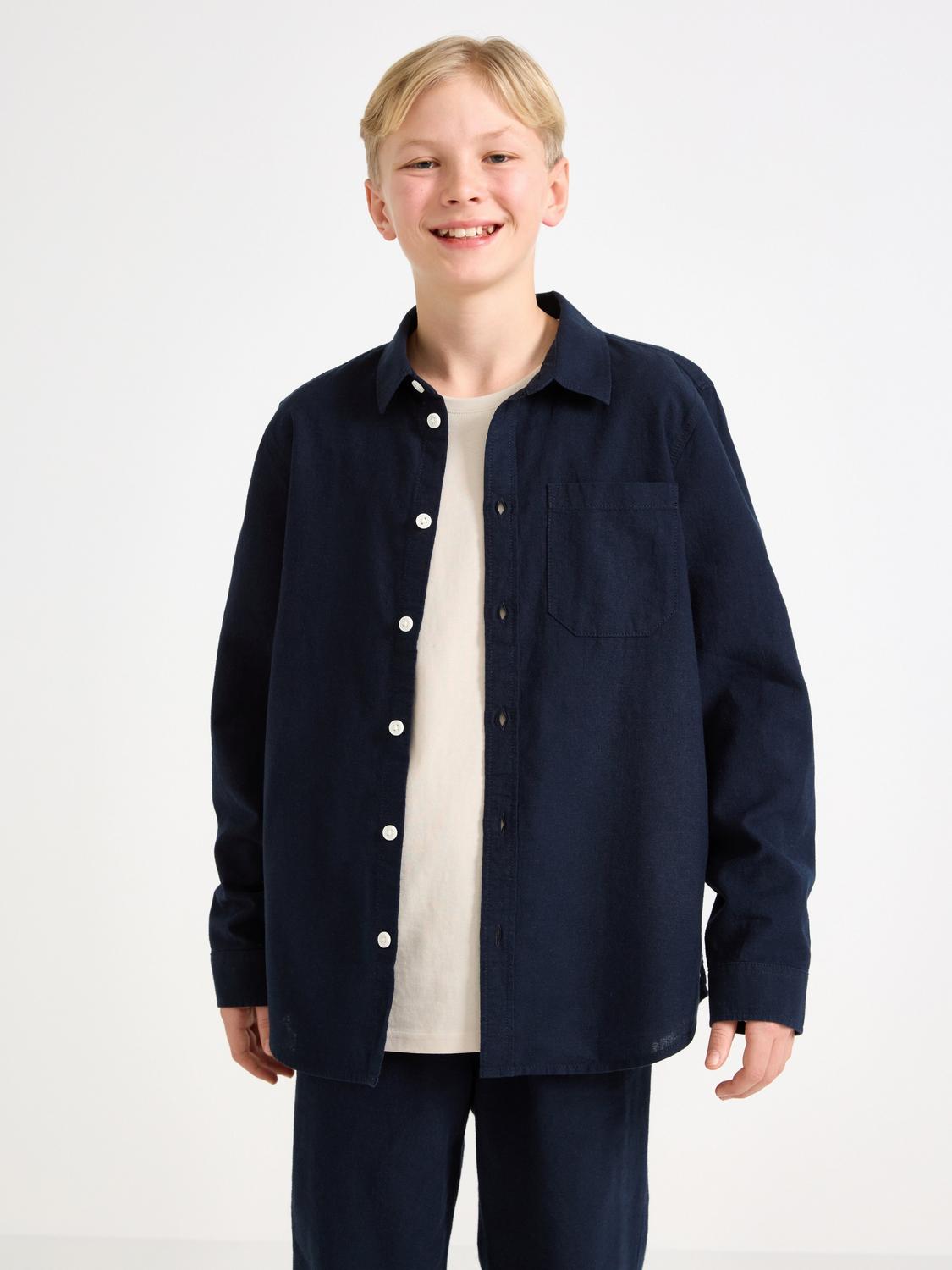 Skjorta i linneblandning