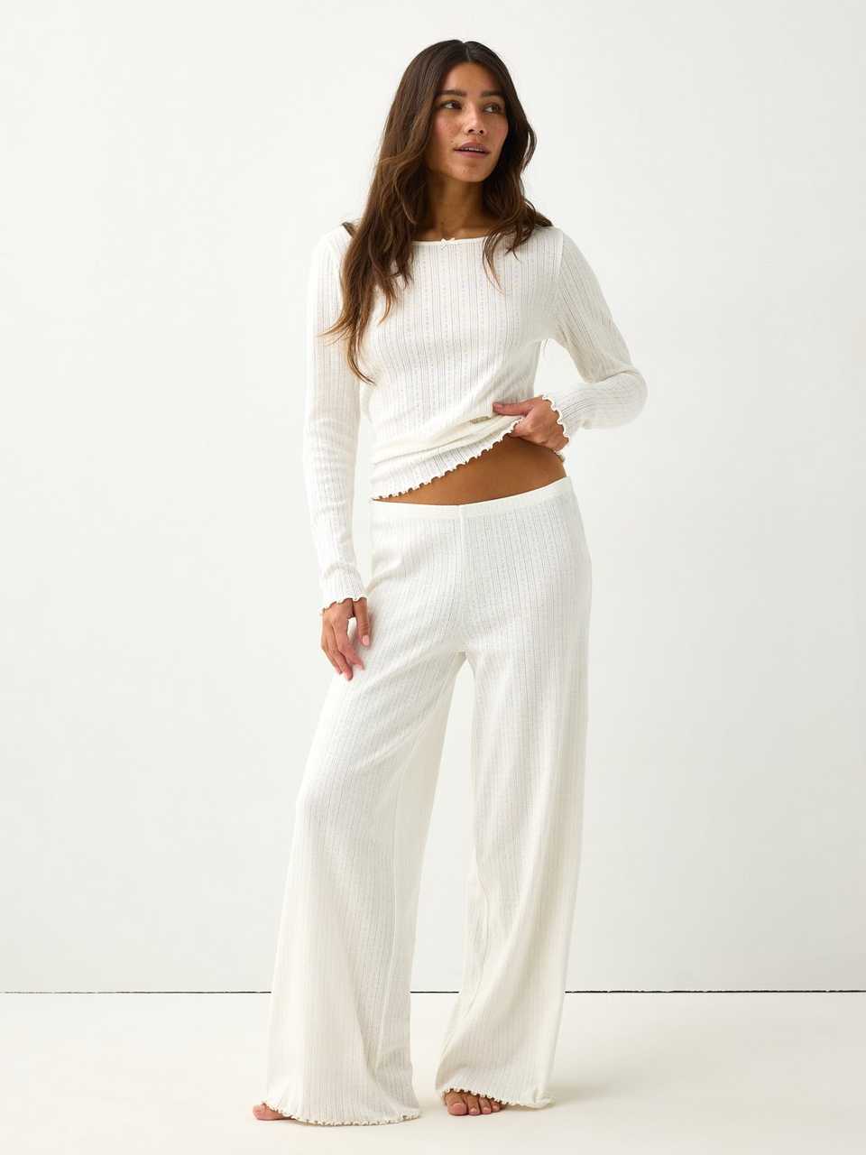 Vida pyjamasbyxor i pointelle