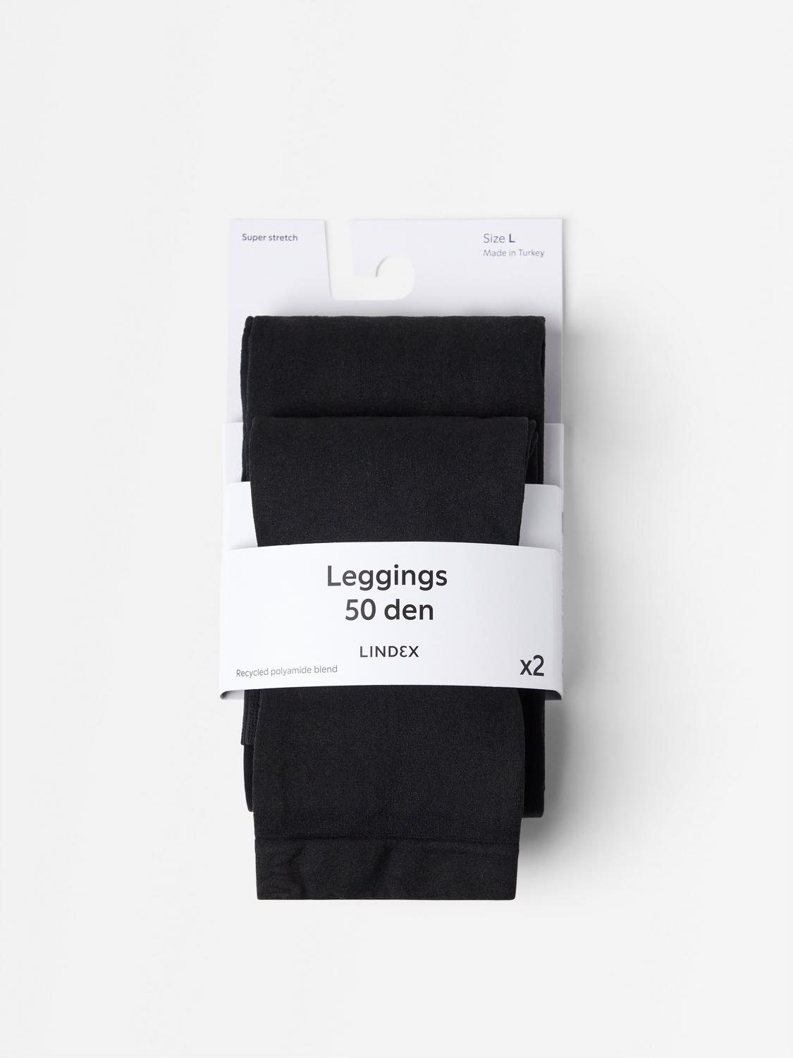2-pack leggings 50 denier