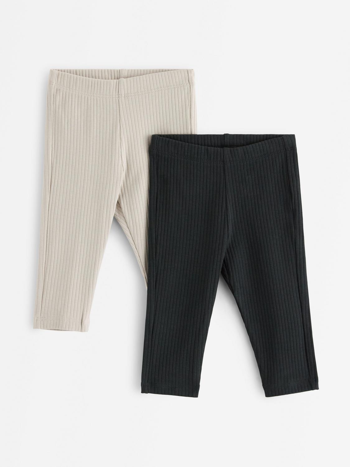 2-pack ribbade leggings