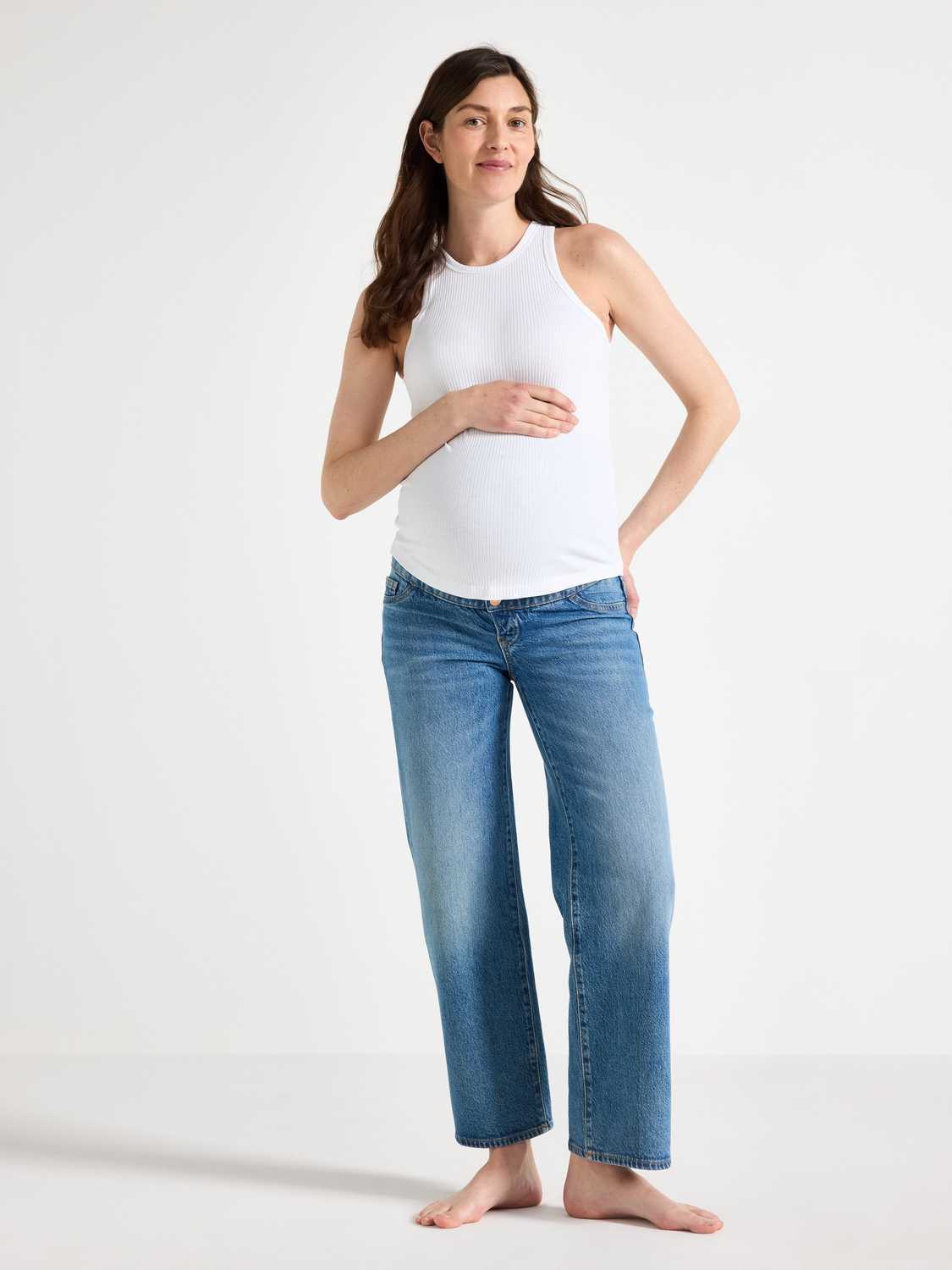 MOM WIDE Hanna cropped maternity jeans