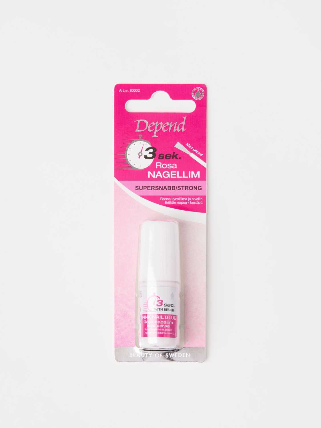 Depend 3 Sec. Pink Nail glue with brush
