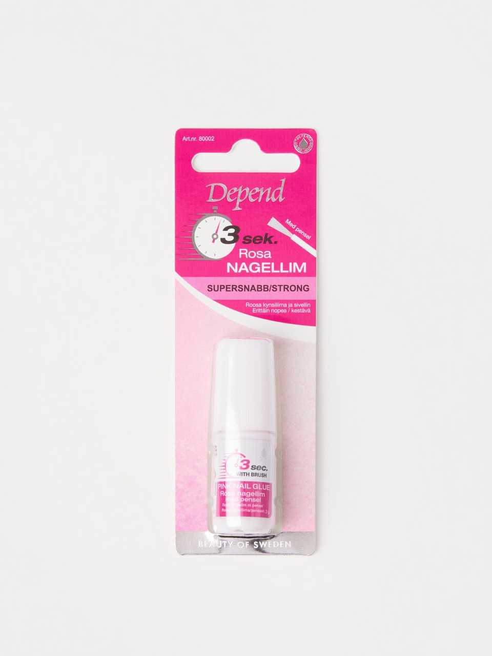 Depend 3 Sec. Pink Nail glue with brush