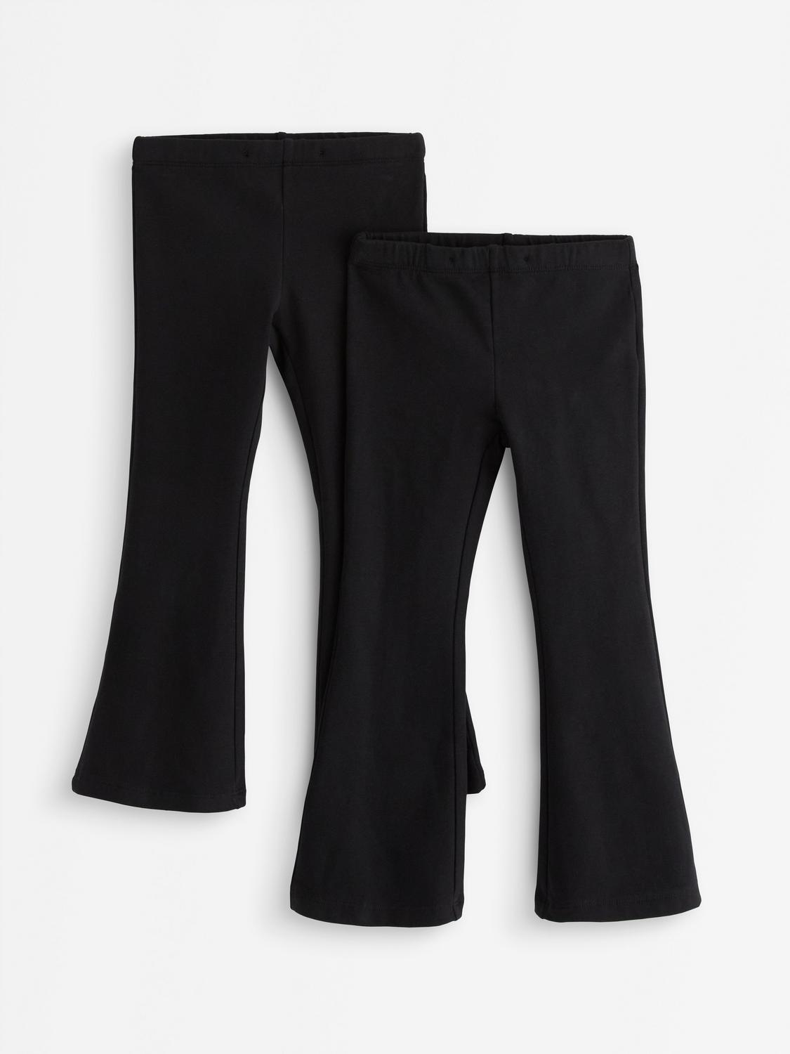 2-pack utsvängda leggings med borstad insida