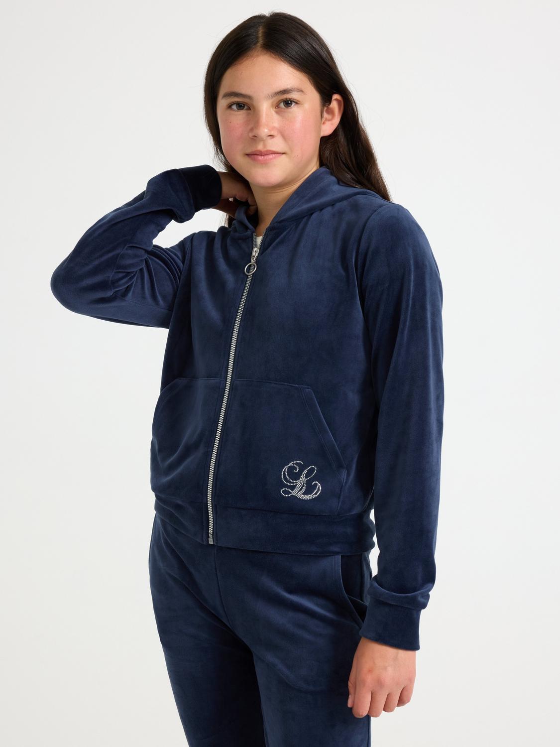 Hoodie i velour