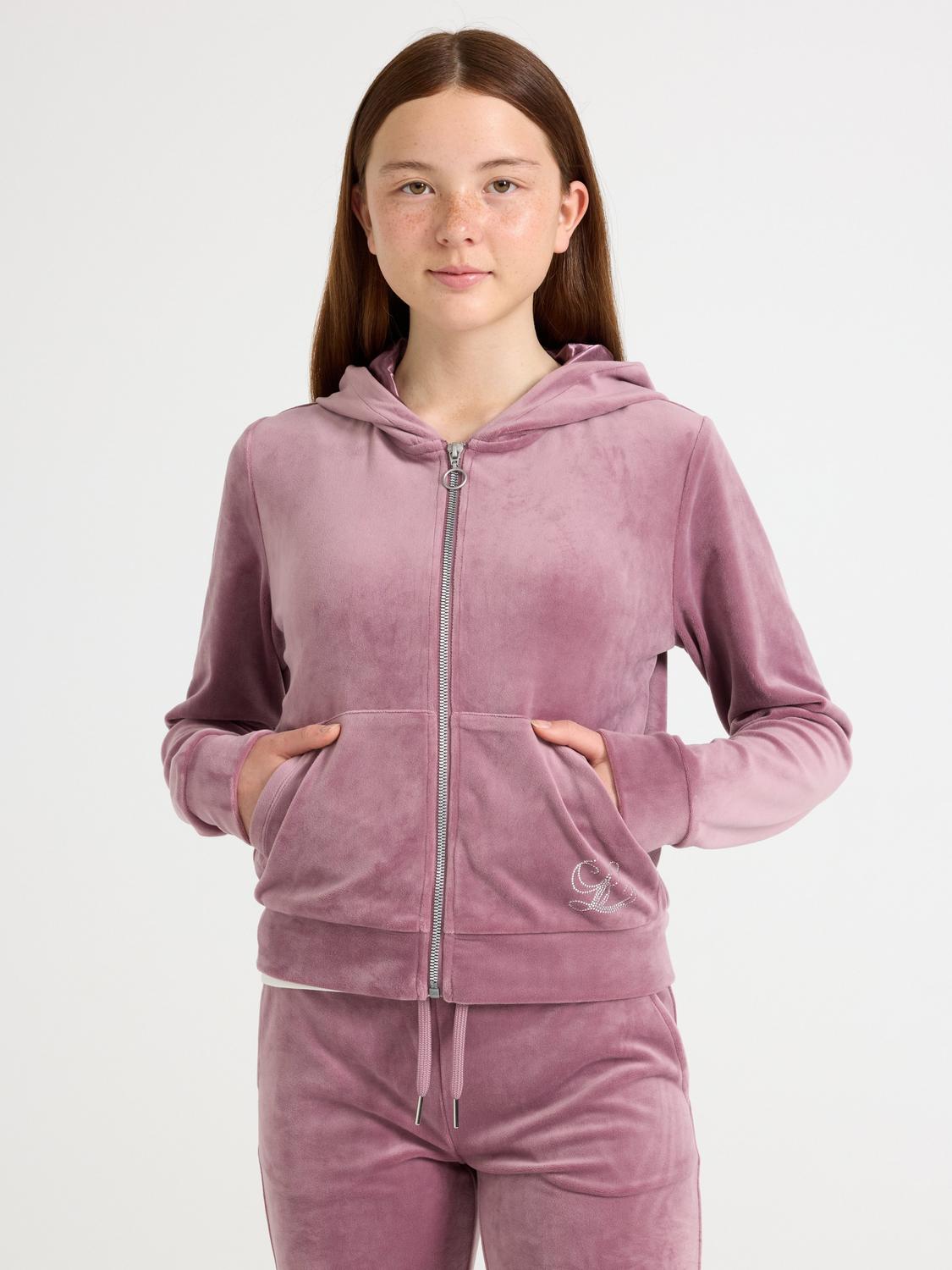 Hoodie i velour