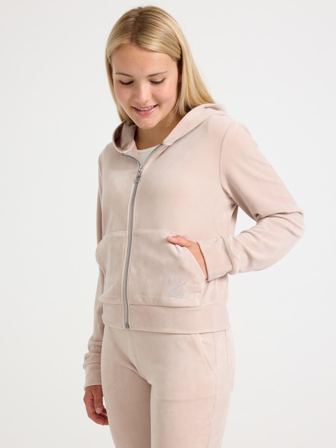 Hoodie i velour