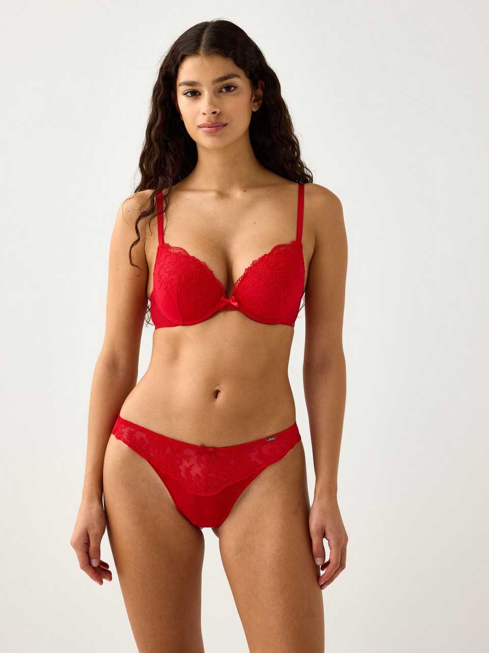 ella m Malva push-up bh med spets