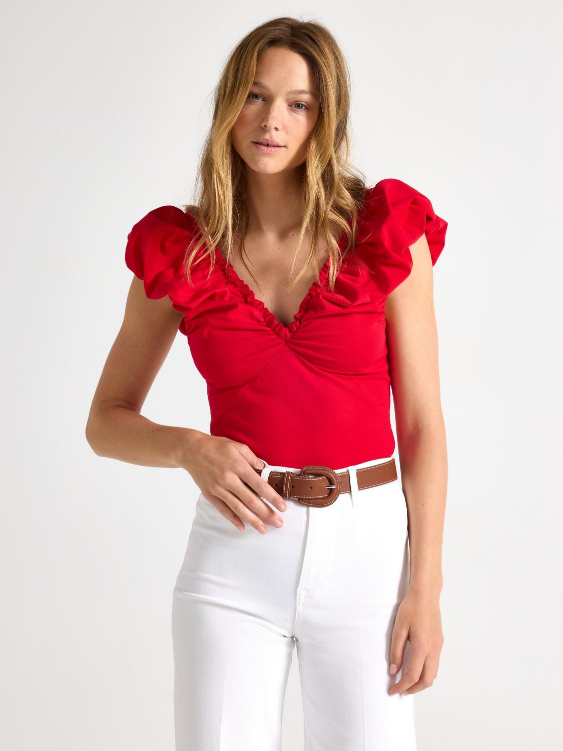 Topp med vid halsringning