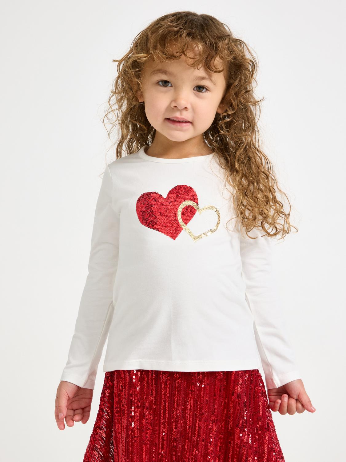 Långärmad topp med paljetter