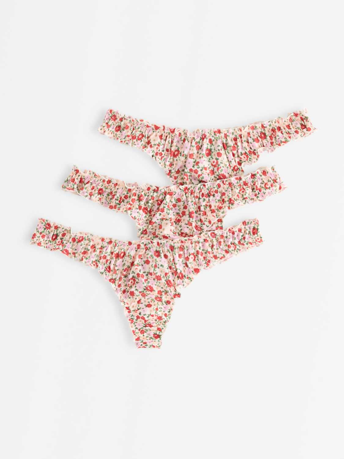 3-pack stringtrosa med låg midja
