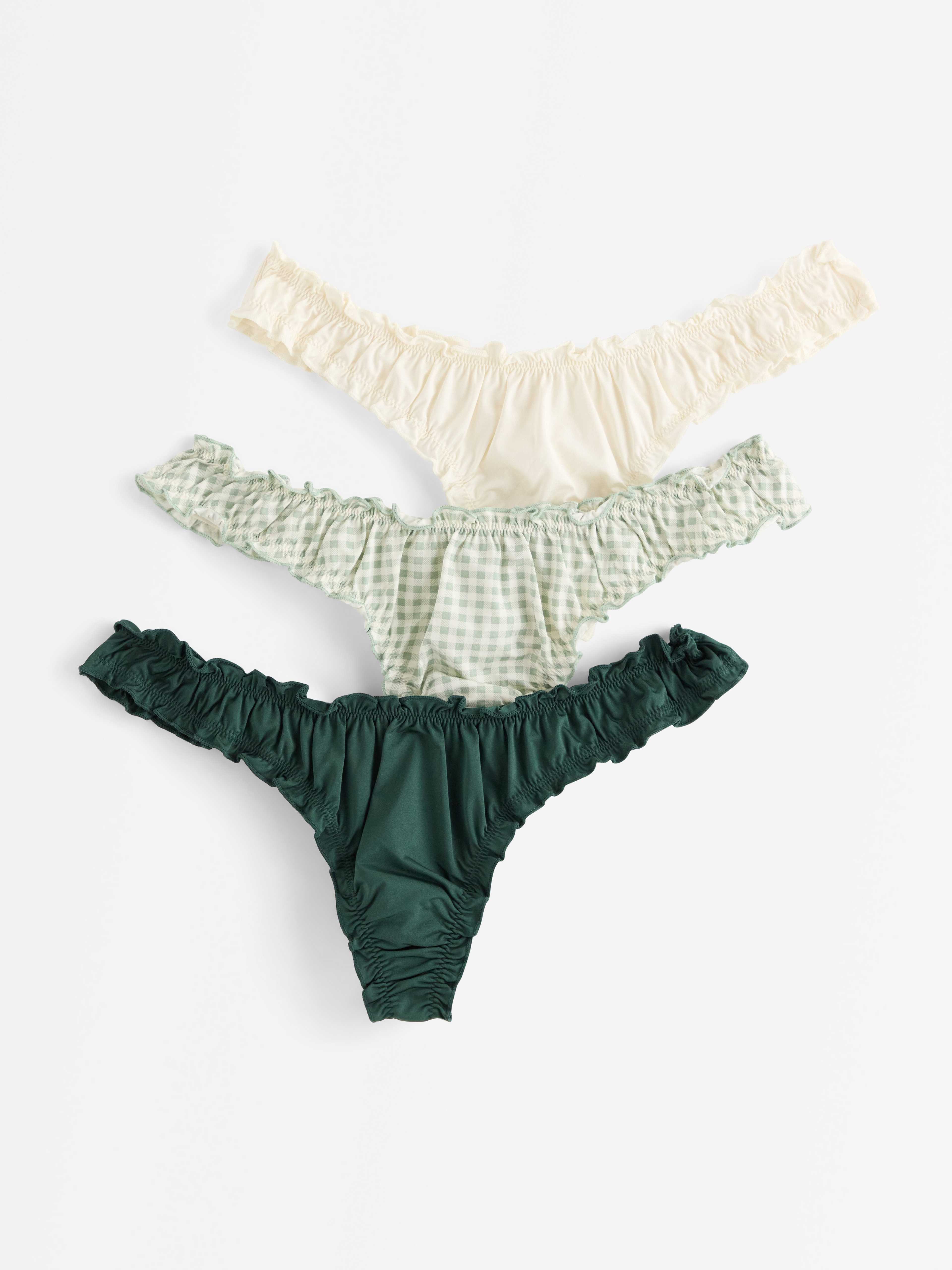 3-pack stringtrosa med låg midja