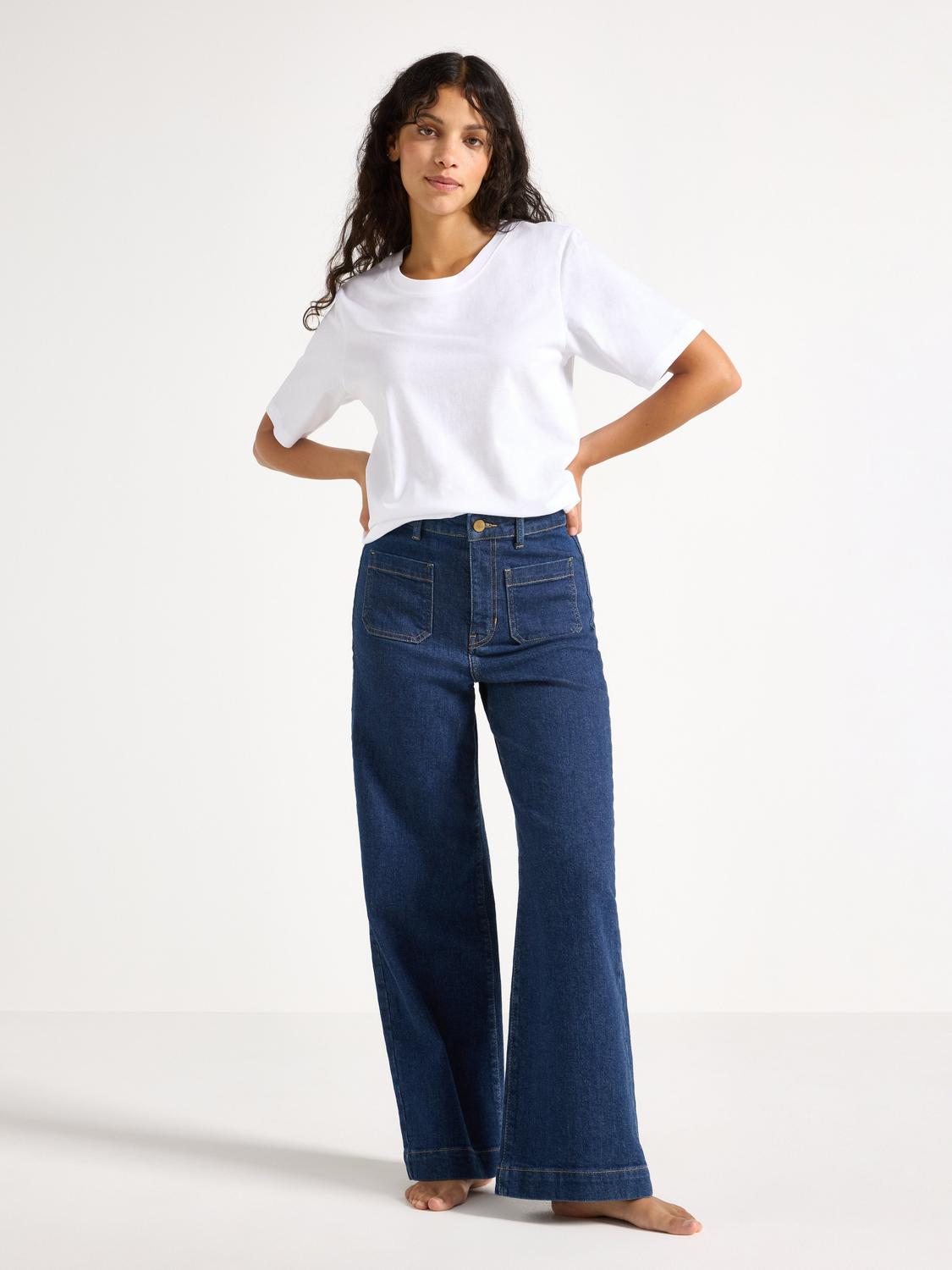 WIDE Paula jeans med kort ben