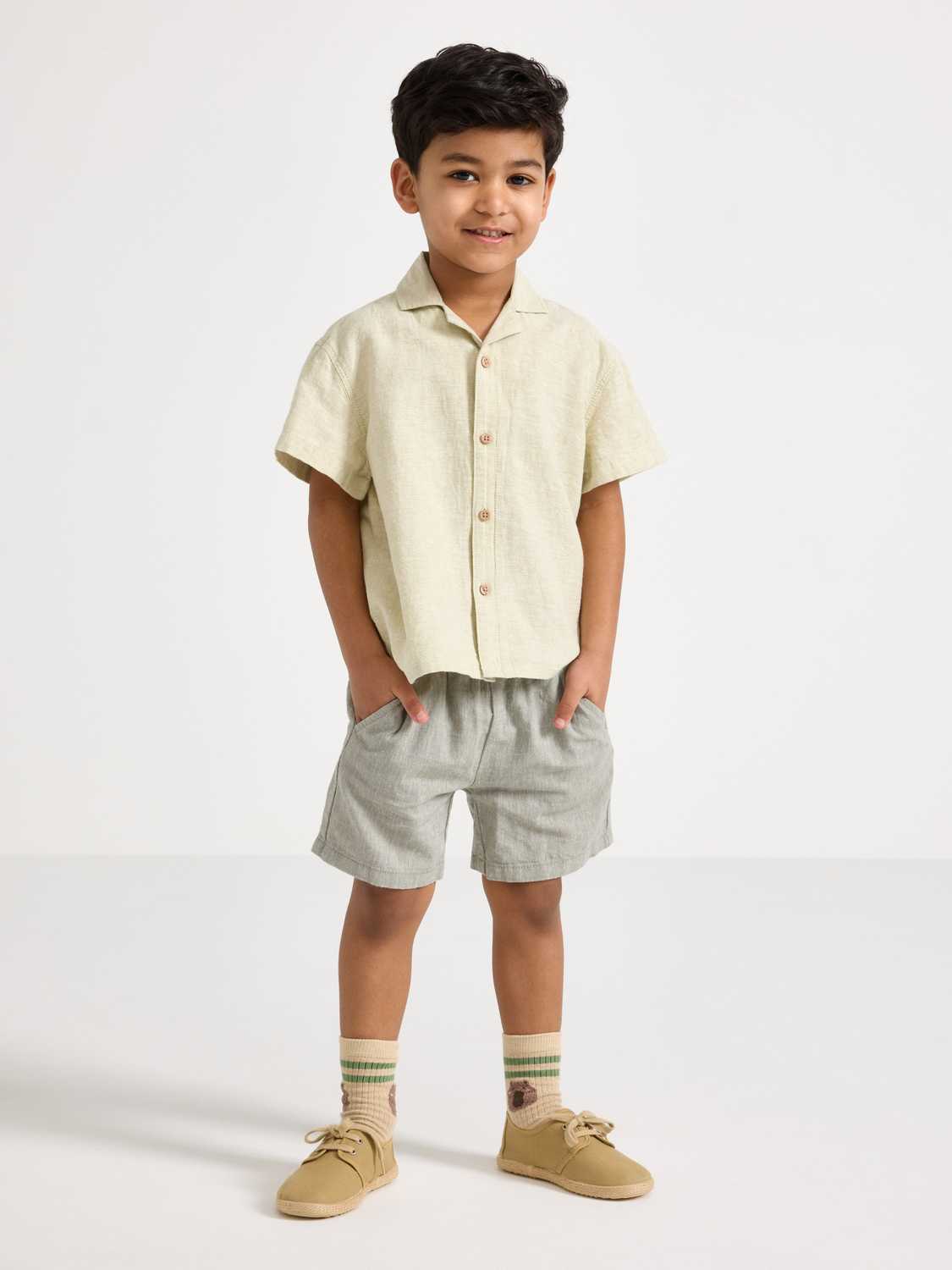 Shorts i linneblandning – Lindex
