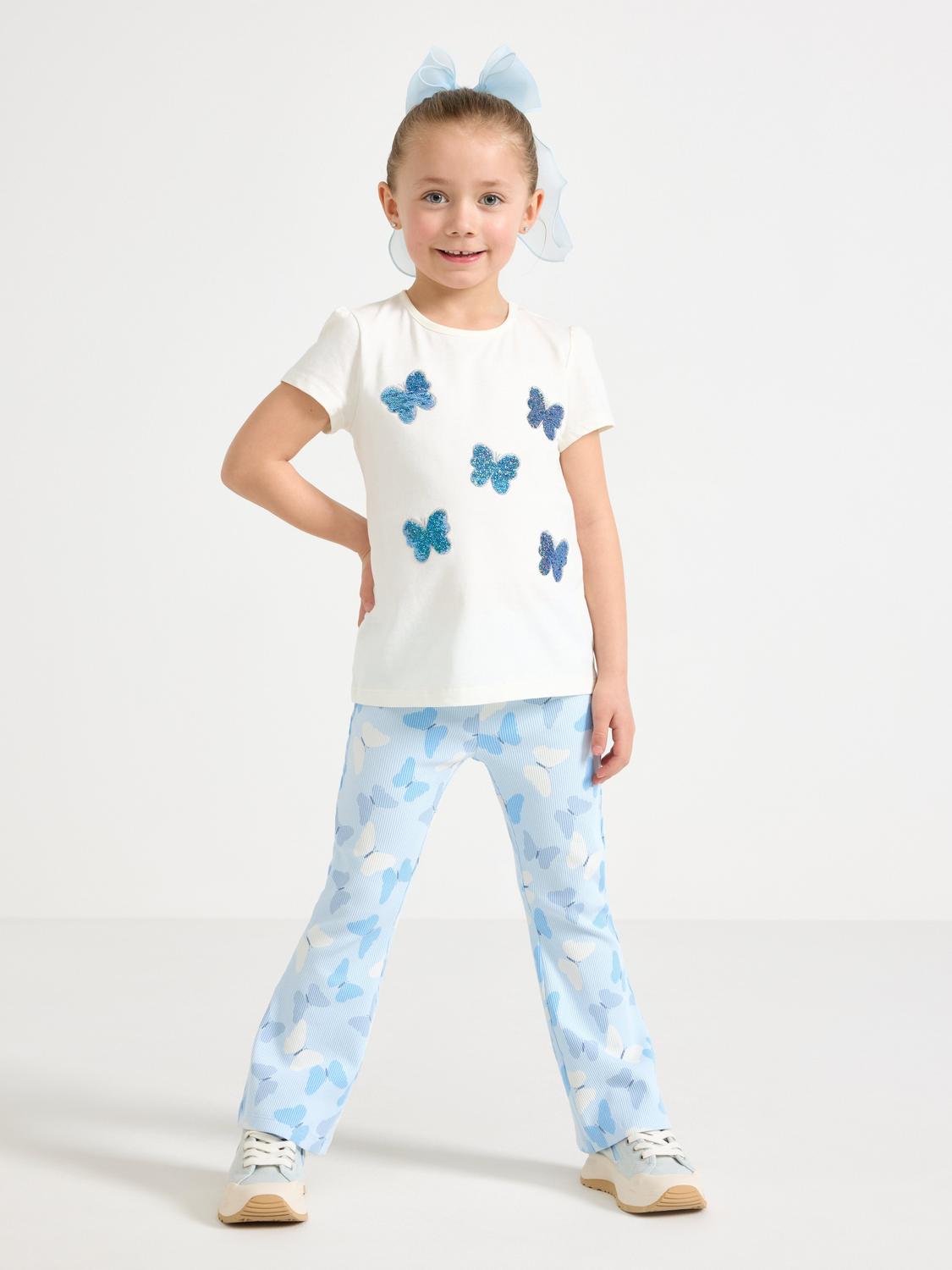 Utsvängda ribbade leggings
