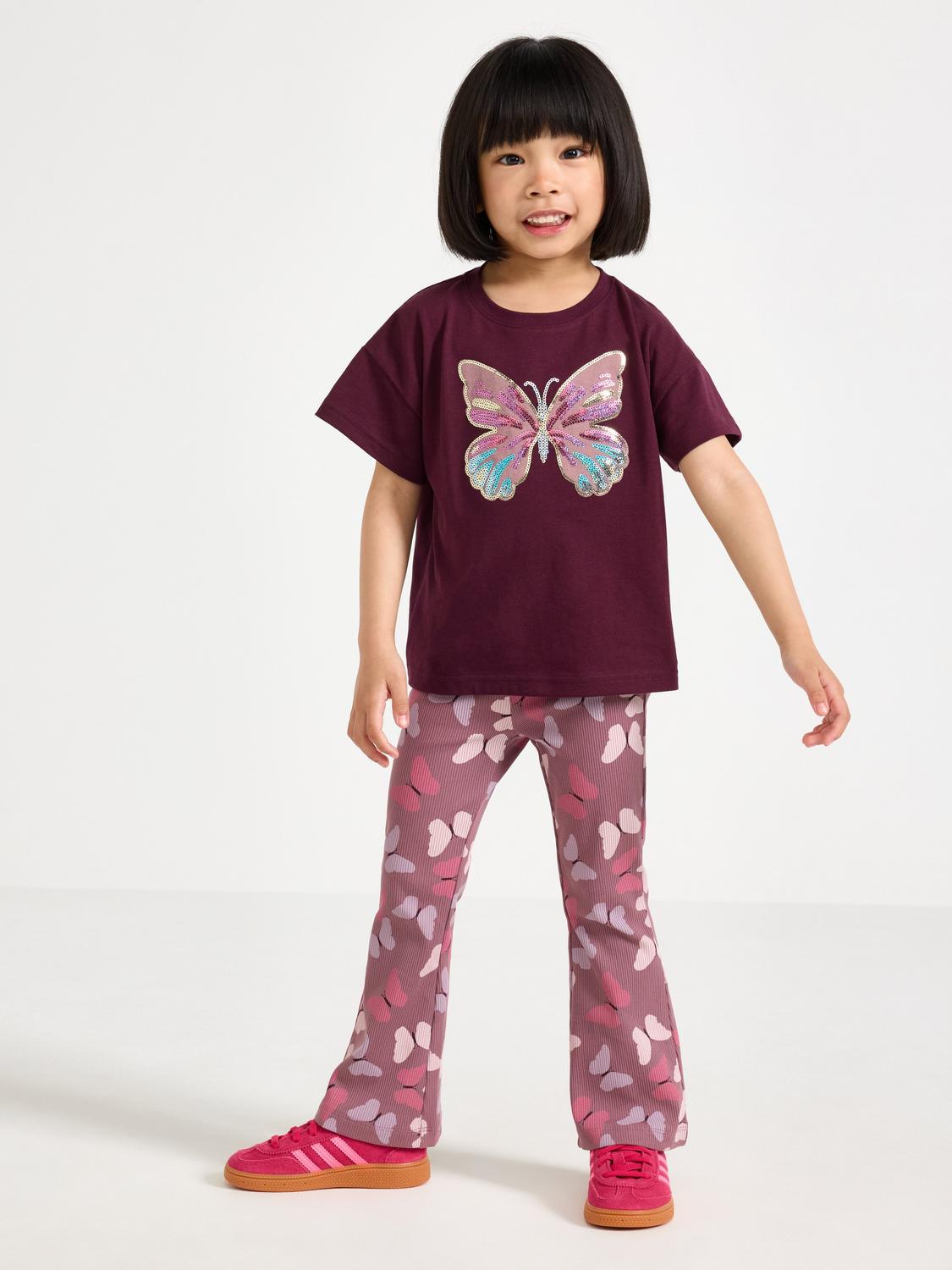 Utsvängda ribbade leggings