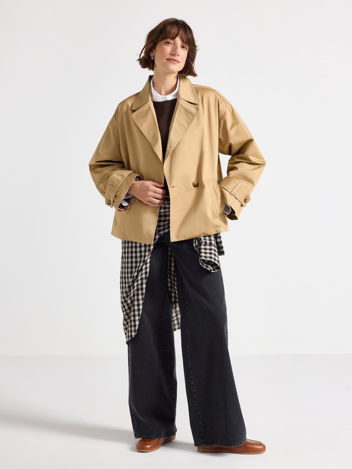 Croppad trenchcoat