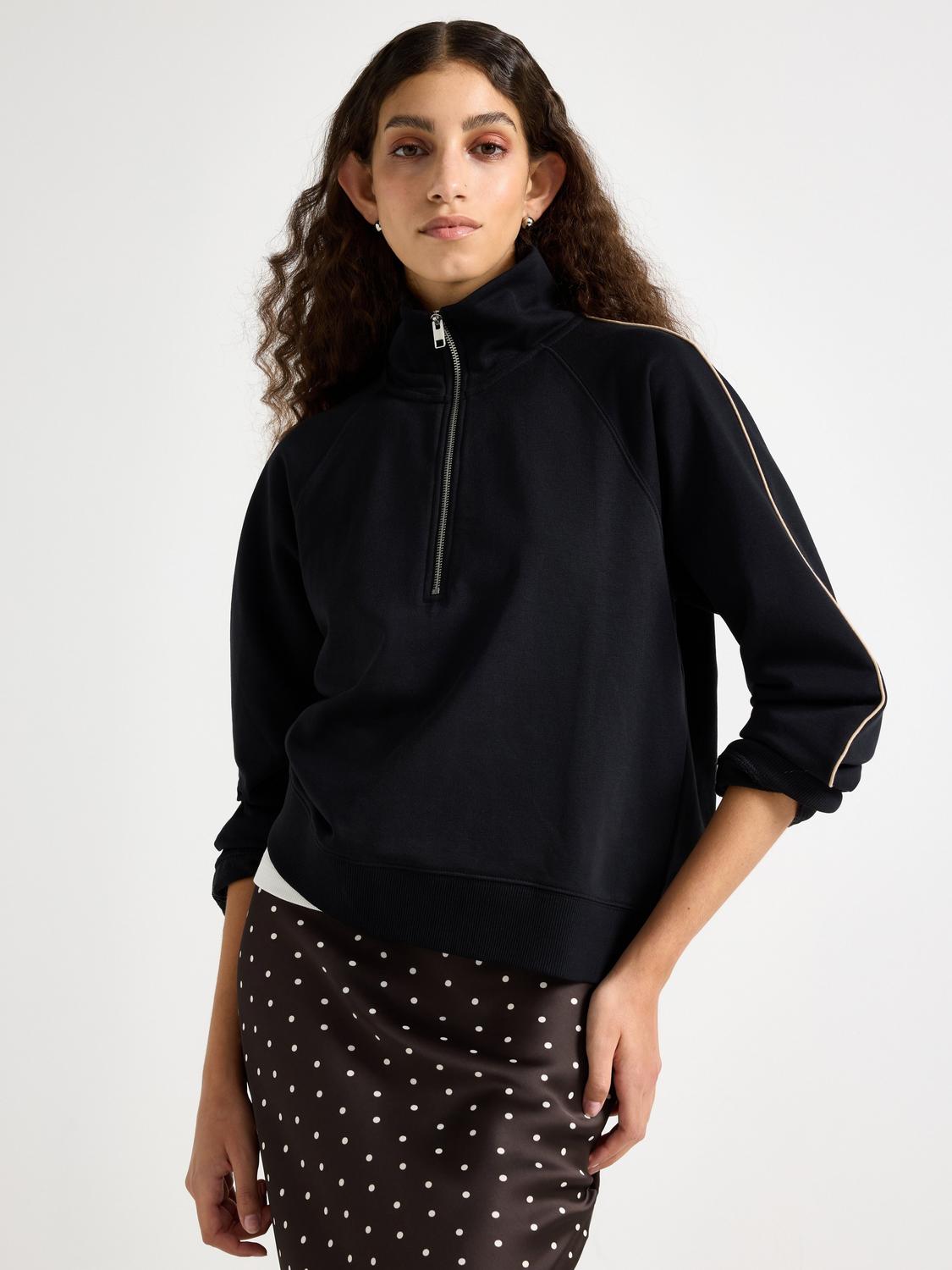 Sweatshirt med half-zip