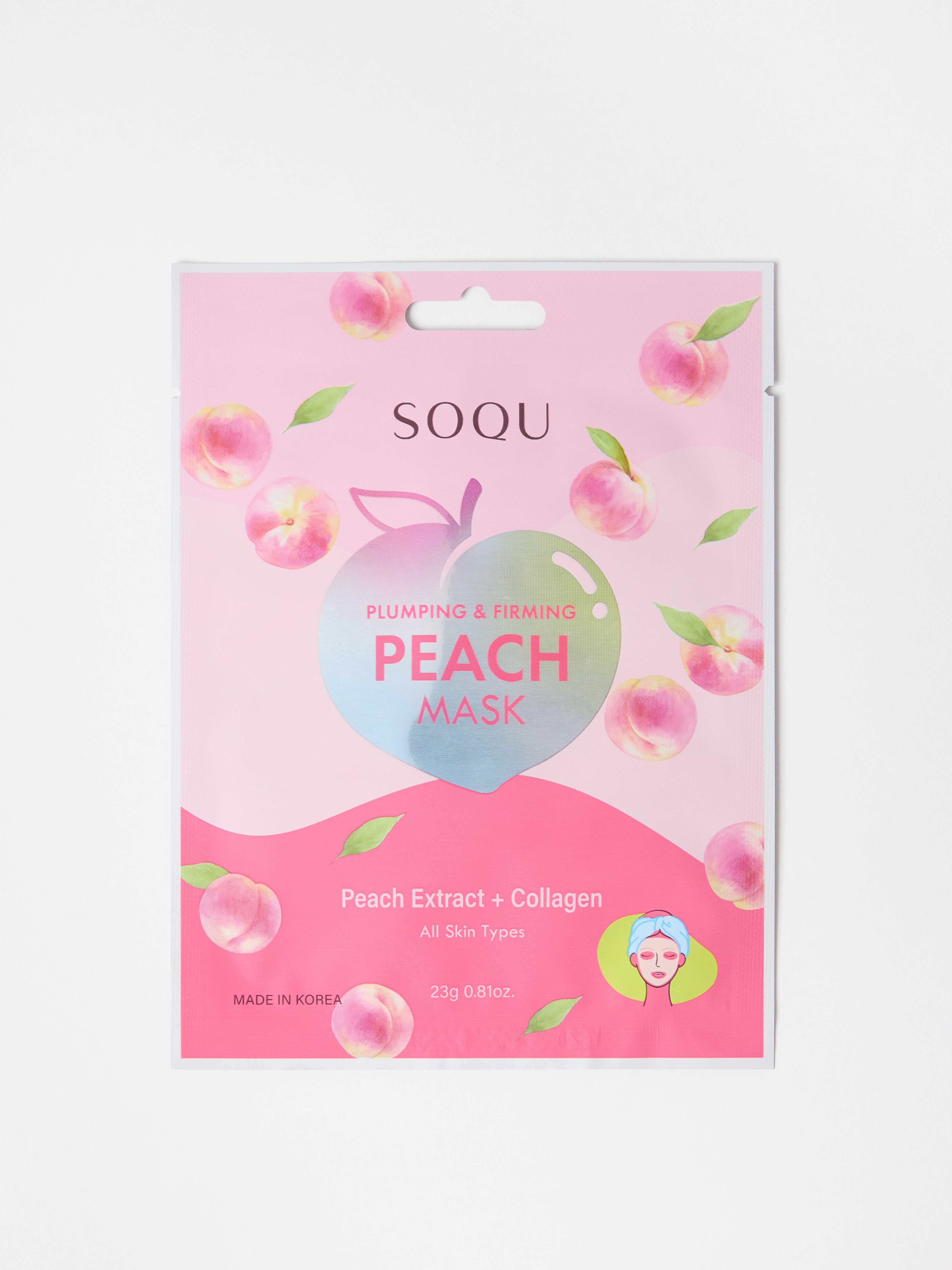 SOQU Peach Sheet Mask