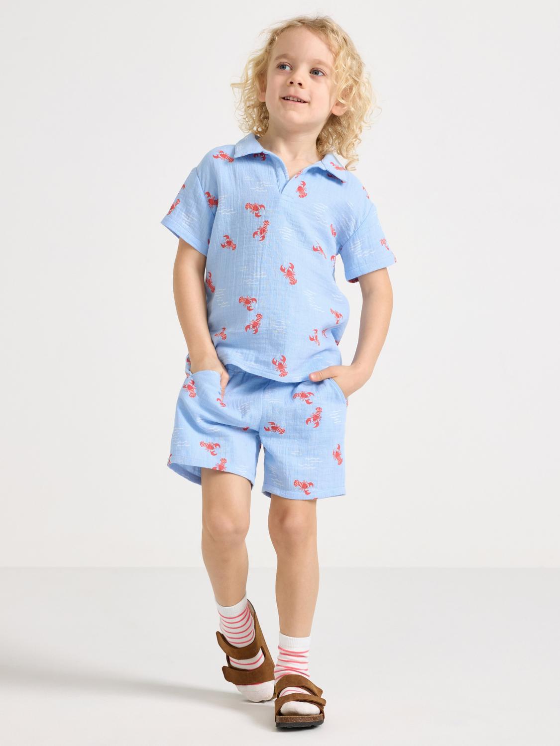 Shorts i bomullsväv