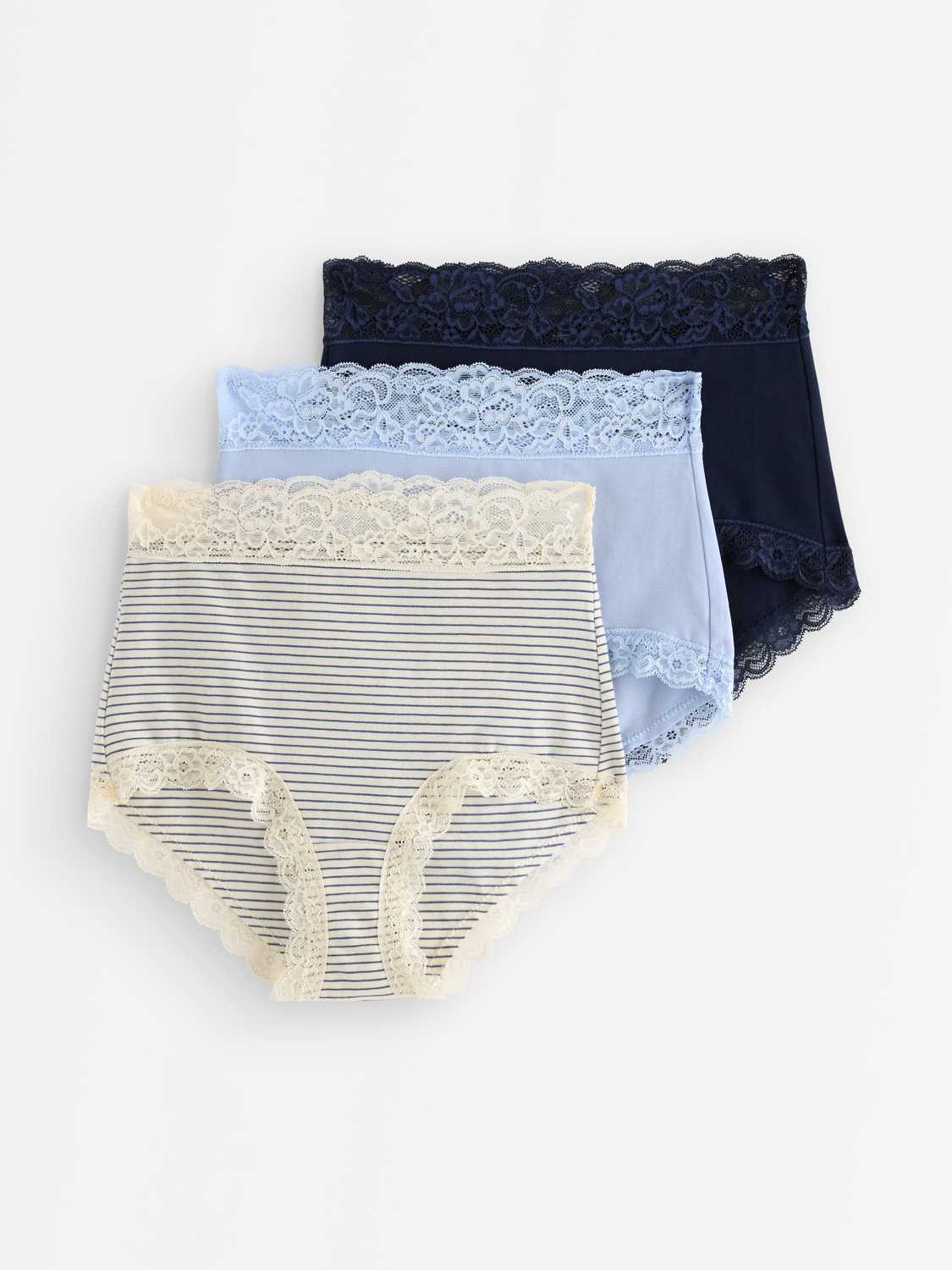 3-pack trosor med hög midja