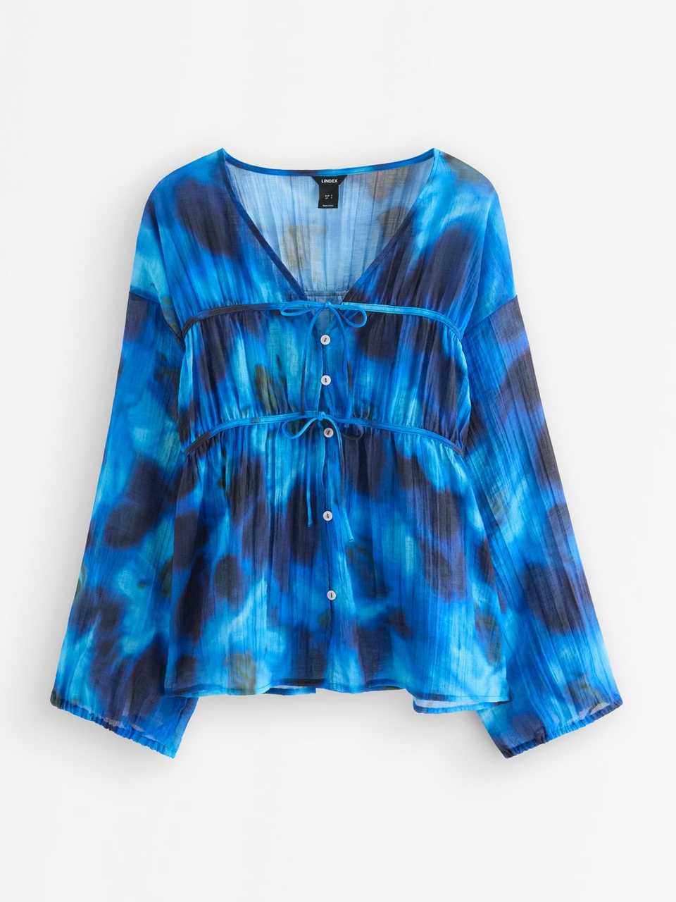 Blus med knytband