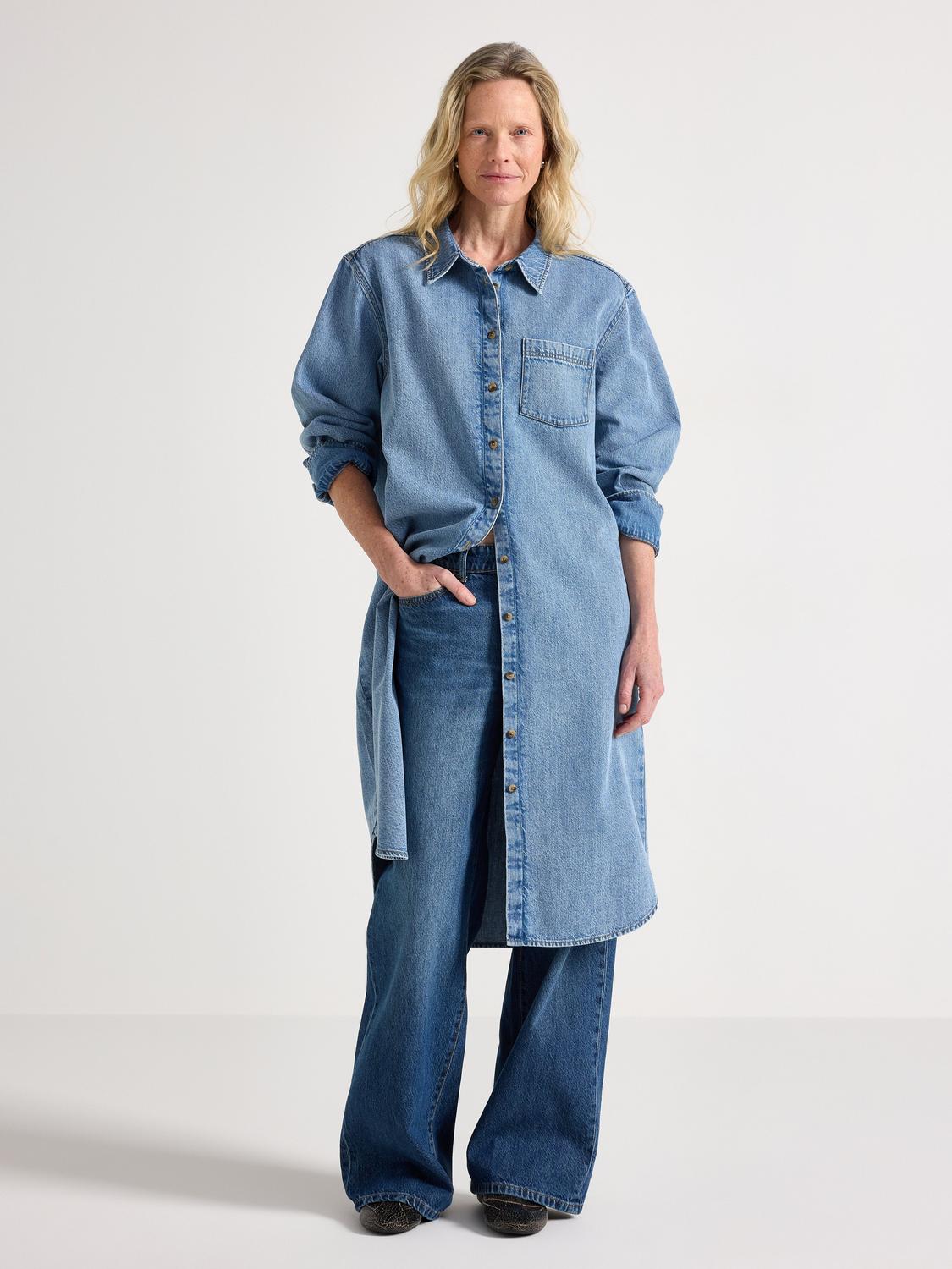 Skjortklänning i denim